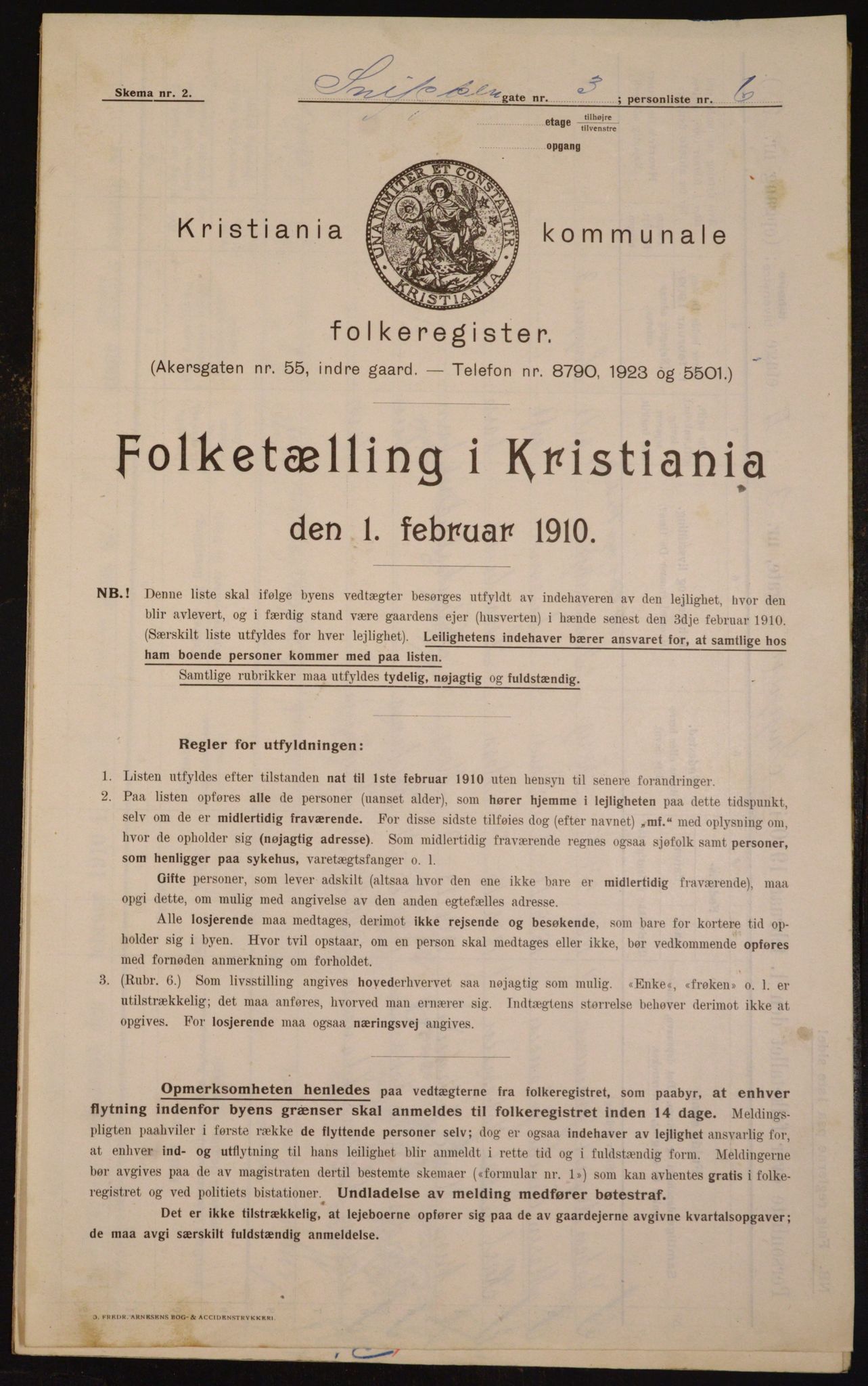 OBA, Kommunal folketelling 1.2.1910 for Kristiania, 1910, s. 93404