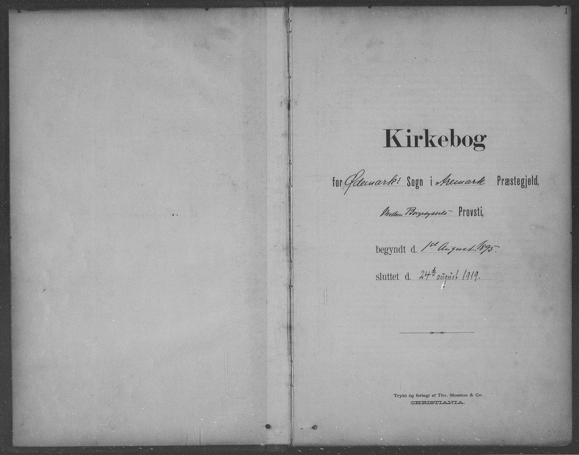 Aremark prestekontor Kirkebøker, AV/SAO-A-10899/F/Fb/L0005: Ministerialbok nr. II 5, 1895-1919, s. 1