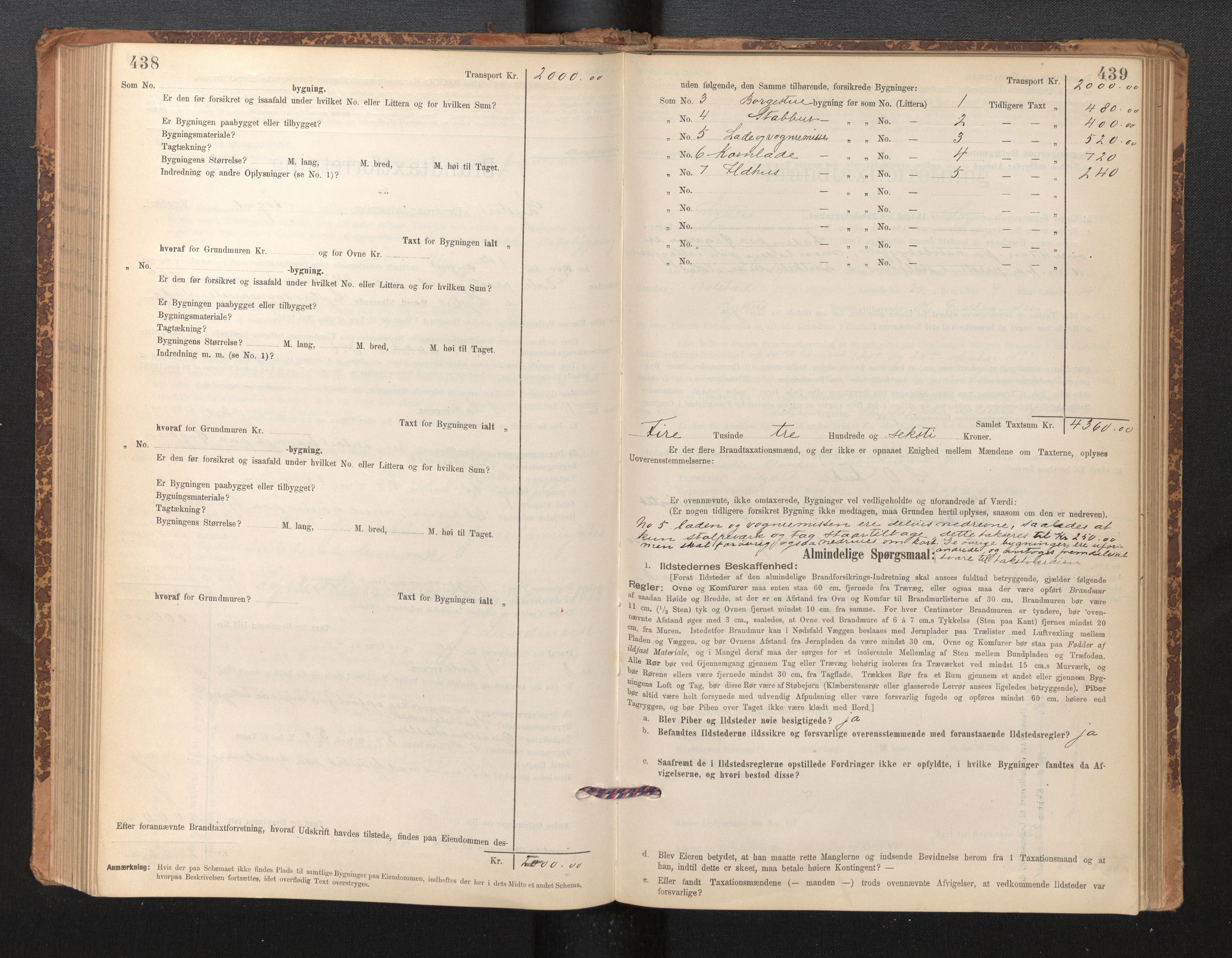 Lensmannen i Luster, SAB/A-29301/0012/L0007: Branntakstprotokoll, skjematakst, 1895-1935, s. 438-439