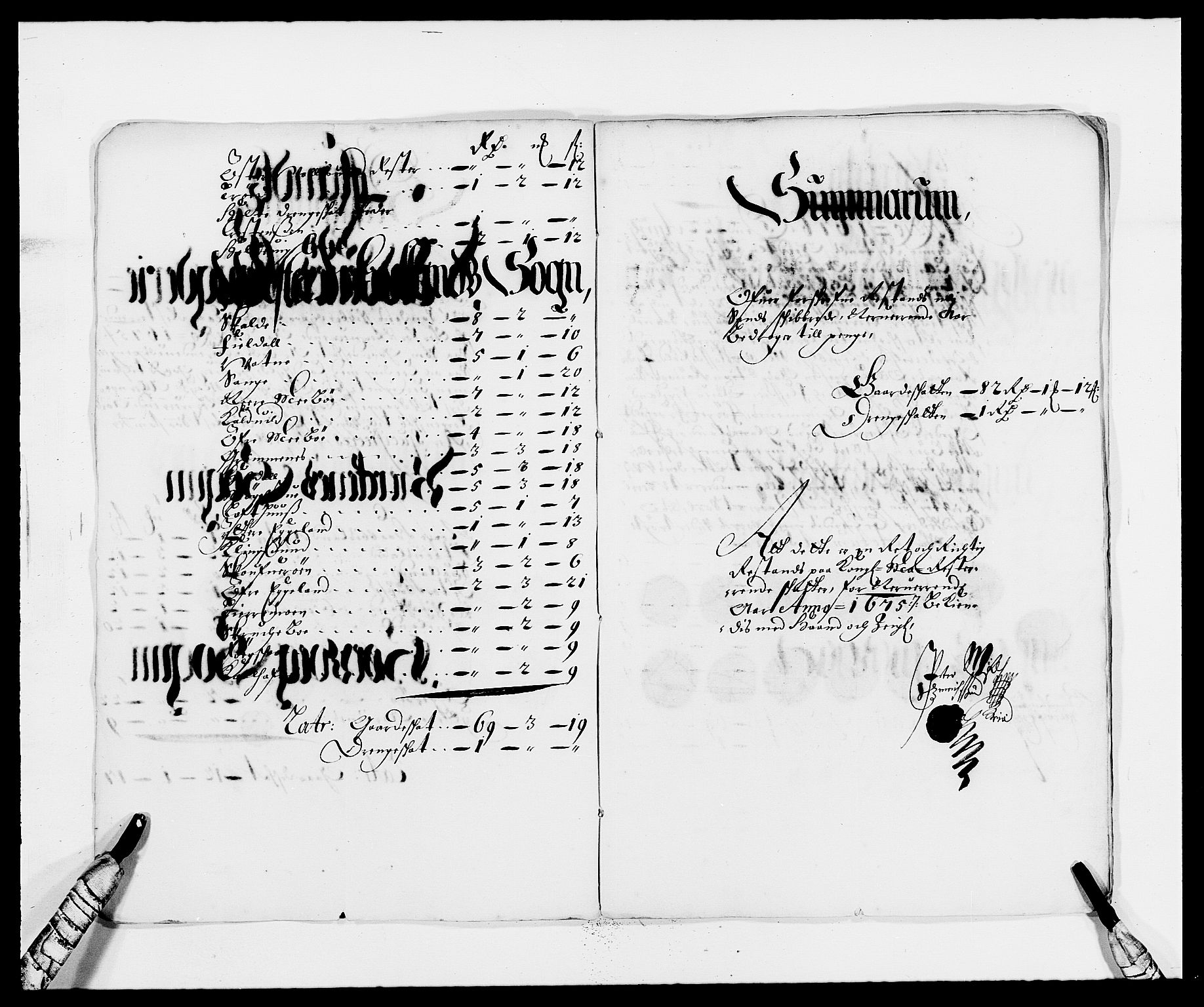 Rentekammeret inntil 1814, Reviderte regnskaper, Fogderegnskap, RA/EA-4092/R39/L2301: Fogderegnskap Nedenes, 1675-1676, s. 163