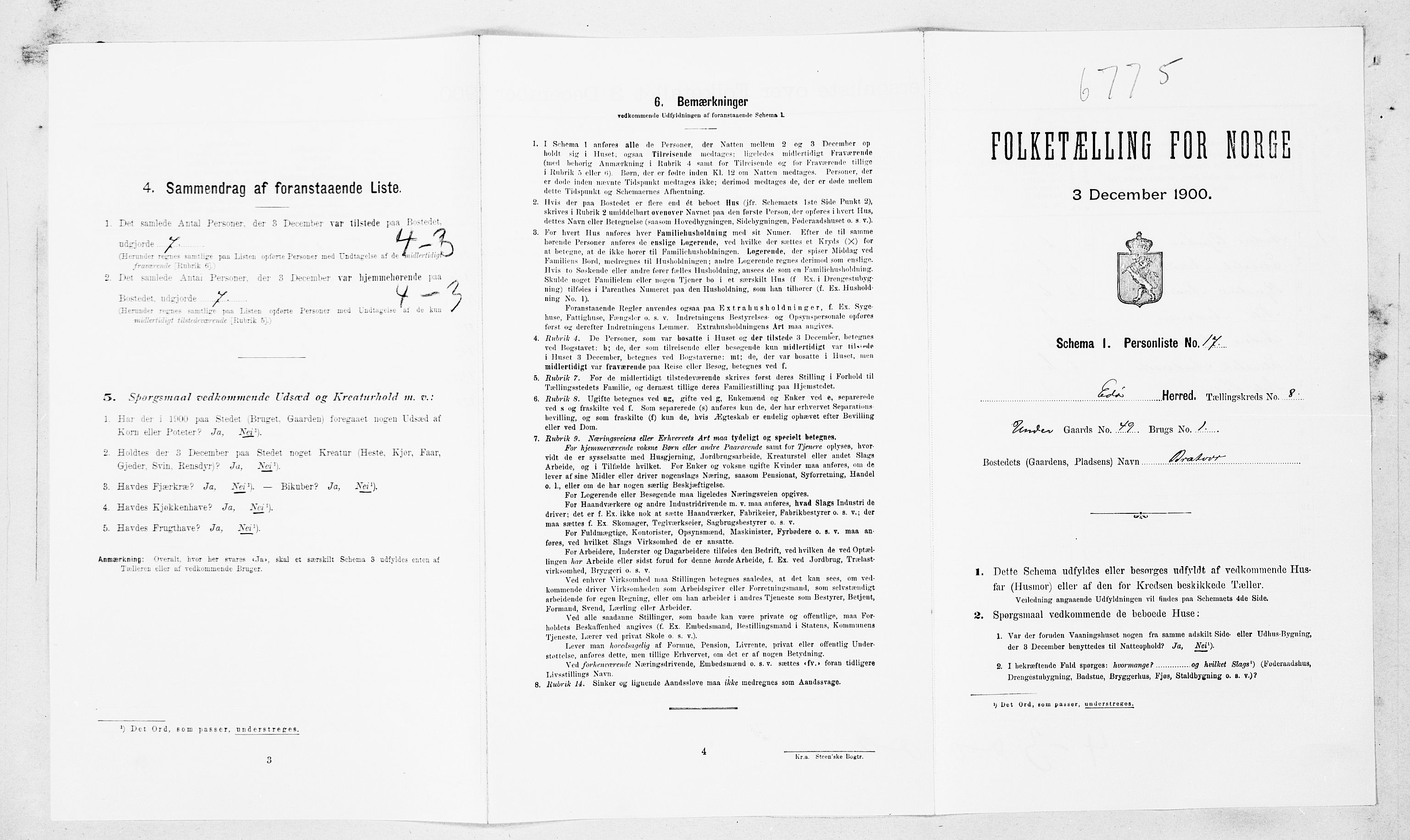 SAT, Folketelling 1900 for 1573 Edøy herred, 1900, s. 670