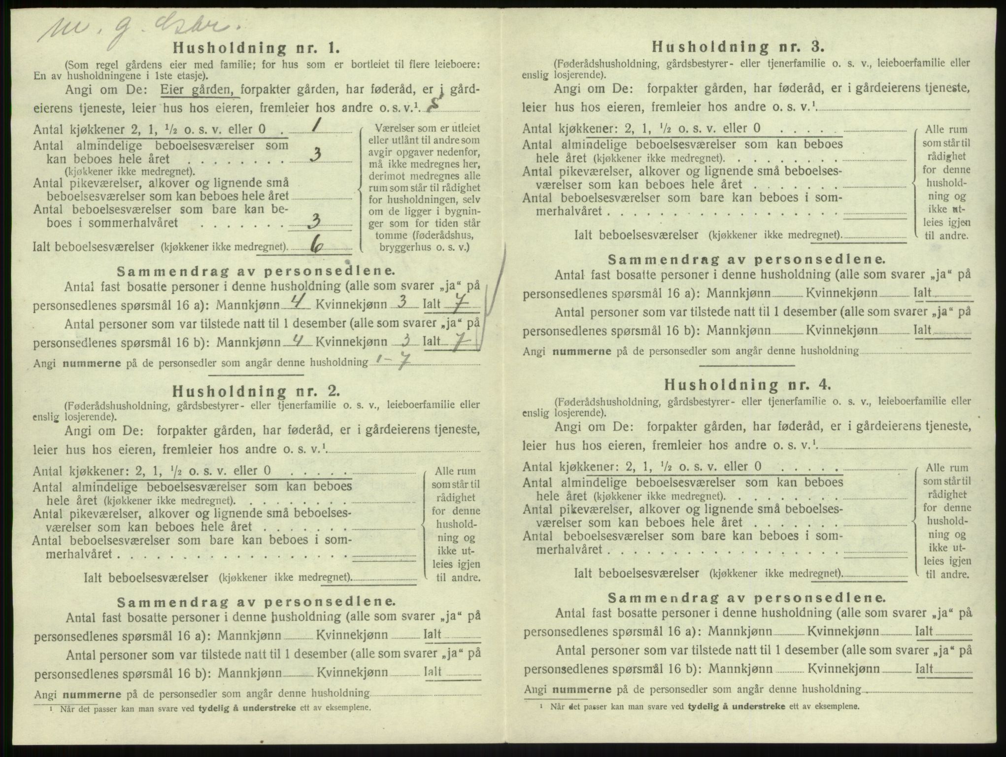 SAB, Folketelling 1920 for 1413 Hyllestad herred, 1920, s. 687