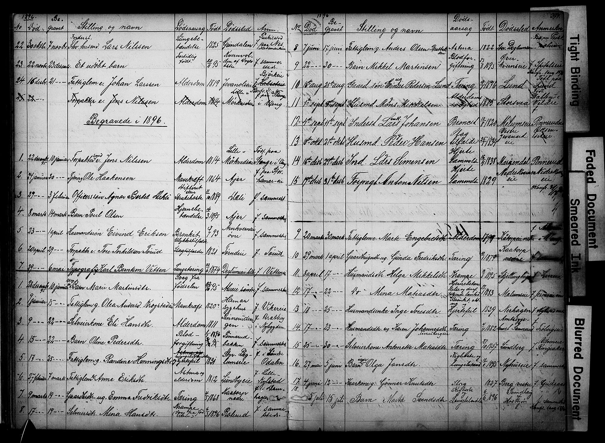 Vang prestekontor, Hedmark, AV/SAH-PREST-008/H/Ha/Hab/L0018: Klokkerbok nr. 18, 1871-1903, s. 374