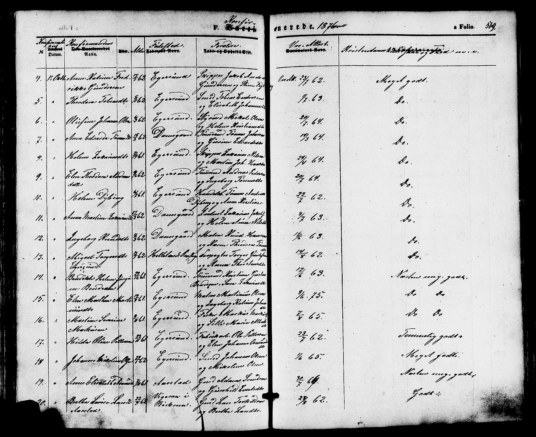 Eigersund sokneprestkontor, AV/SAST-A-101807/S08/L0014: Ministerialbok nr. A 13, 1866-1878, s. 569