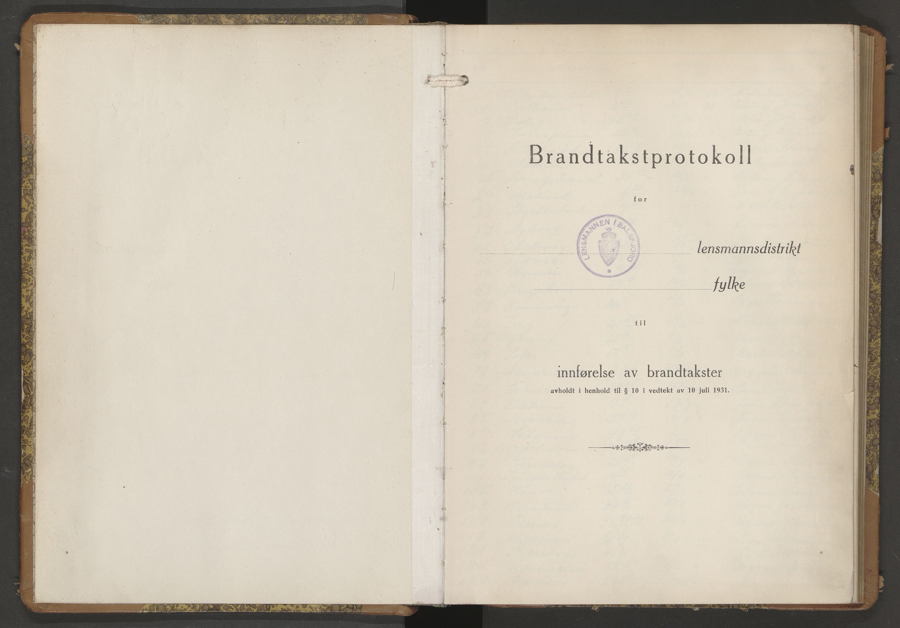 Lensmannen i Balsfjord, AV/SATØ-S-0085/Hf/Hfb/L0191: Branntakstprotokoller 1873-1978. Med register, 1936-1937