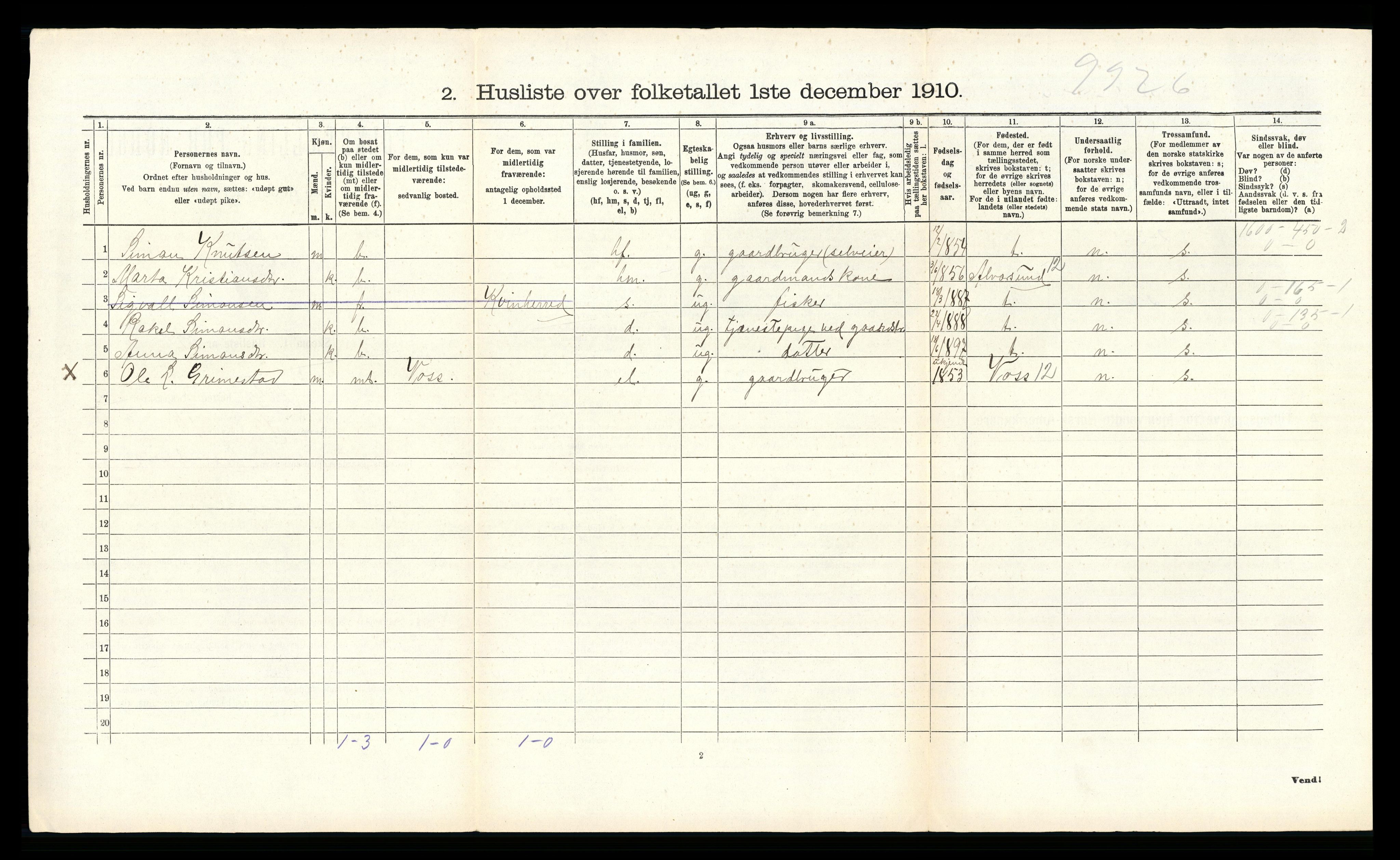 RA, Folketelling 1910 for 1258 Herdla herred, 1910, s. 209
