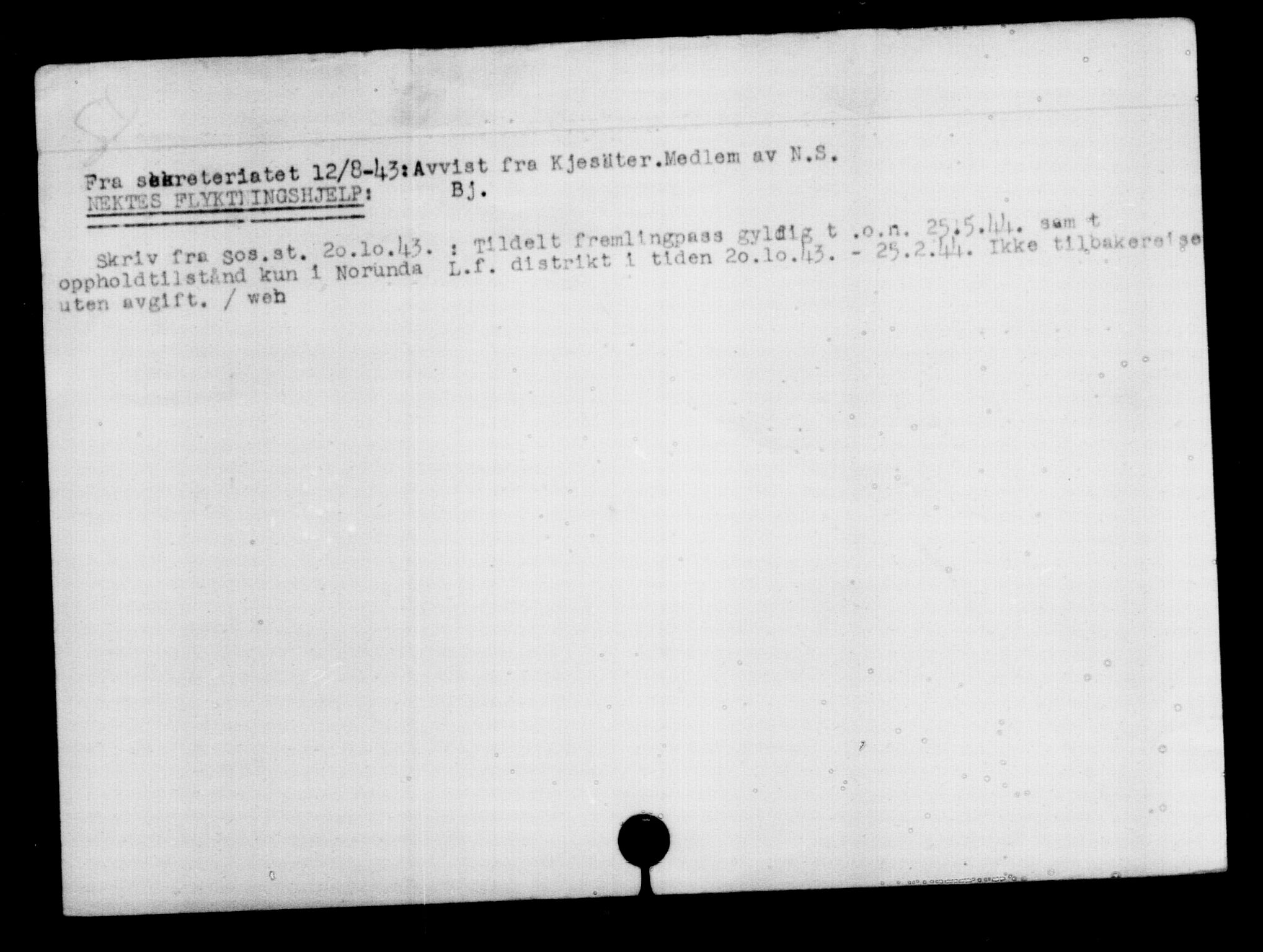 Den Kgl. Norske Legasjons Flyktningskontor, RA/S-6753/V/Va/L0009: Kjesäterkartoteket.  Flyktningenr. 18502-22048, 1940-1945, s. 519