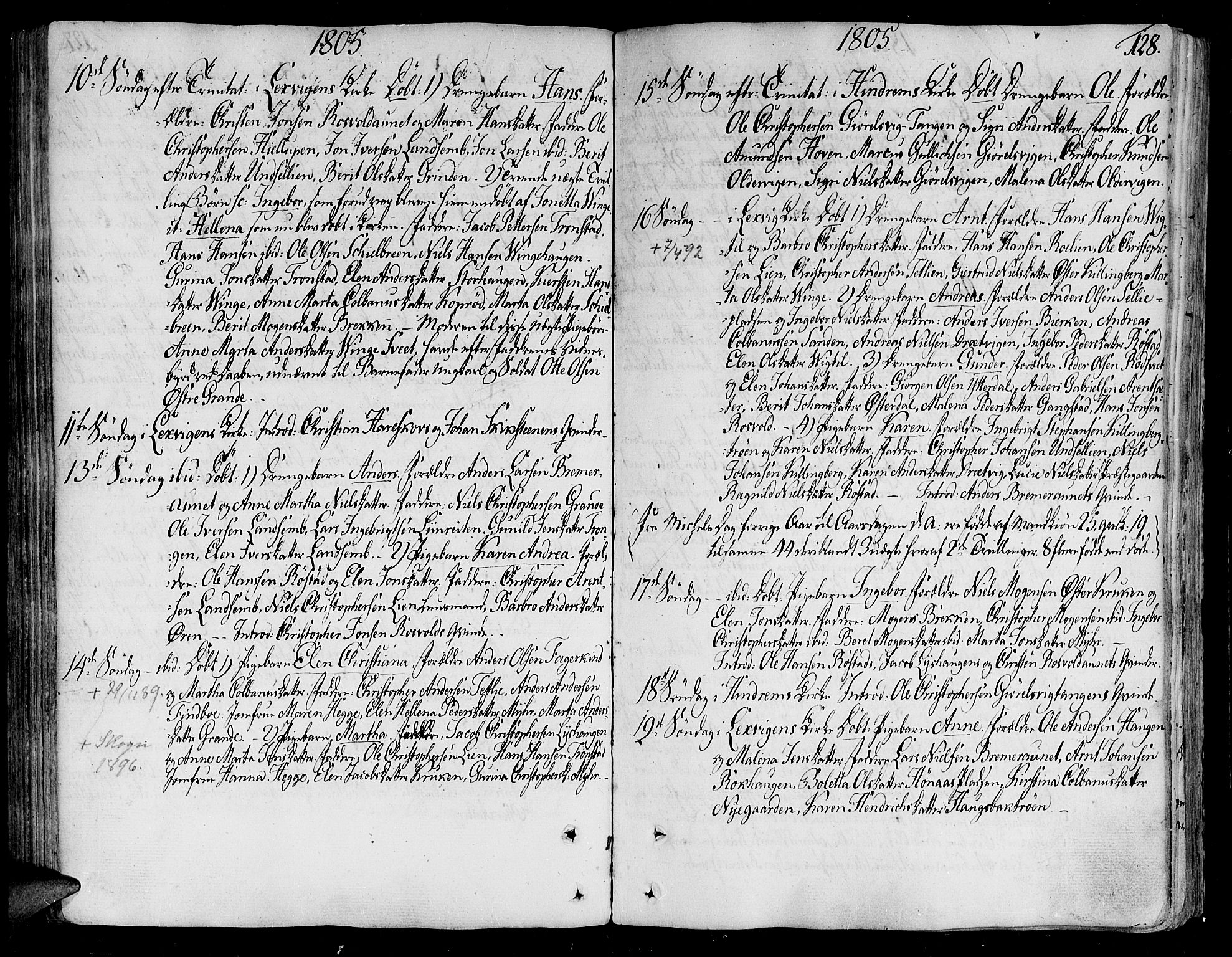 Ministerialprotokoller, klokkerbøker og fødselsregistre - Nord-Trøndelag, AV/SAT-A-1458/701/L0004: Ministerialbok nr. 701A04, 1783-1816, s. 128