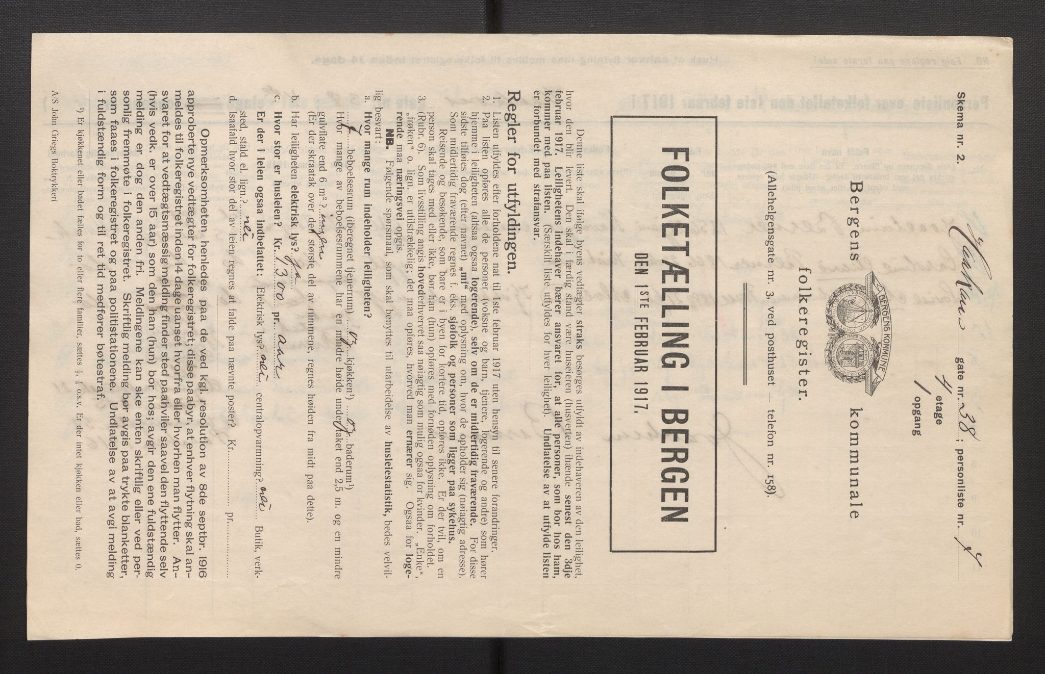 SAB, Kommunal folketelling 1917 for Bergen kjøpstad, 1917, s. 11352