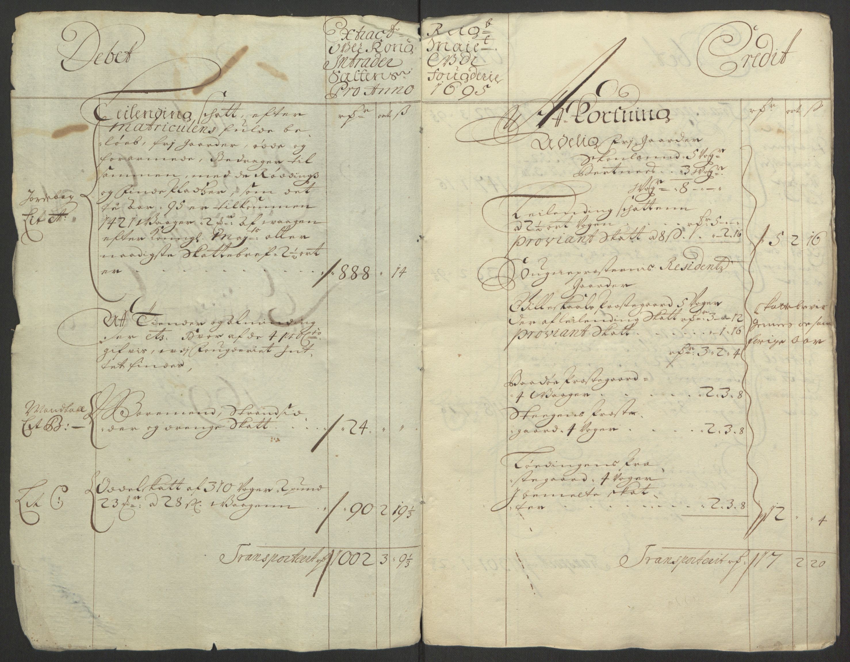 Rentekammeret inntil 1814, Reviderte regnskaper, Fogderegnskap, RA/EA-4092/R66/L4578: Fogderegnskap Salten, 1694-1696, s. 102
