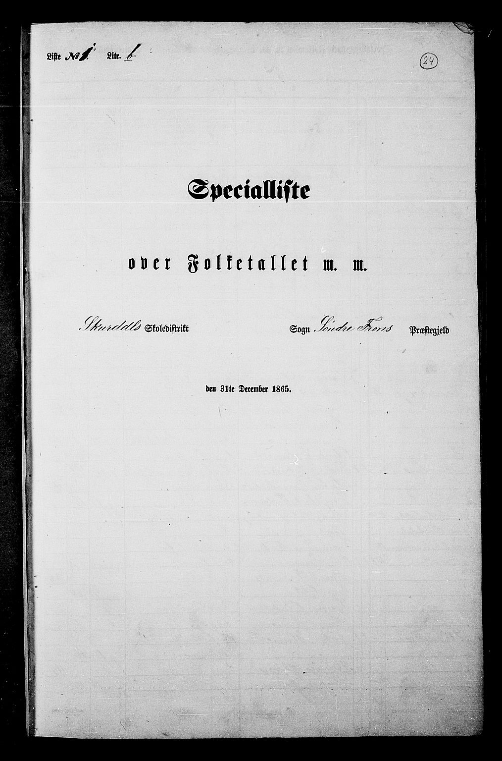 RA, Folketelling 1865 for 0519P Sør-Fron prestegjeld, 1865, s. 23