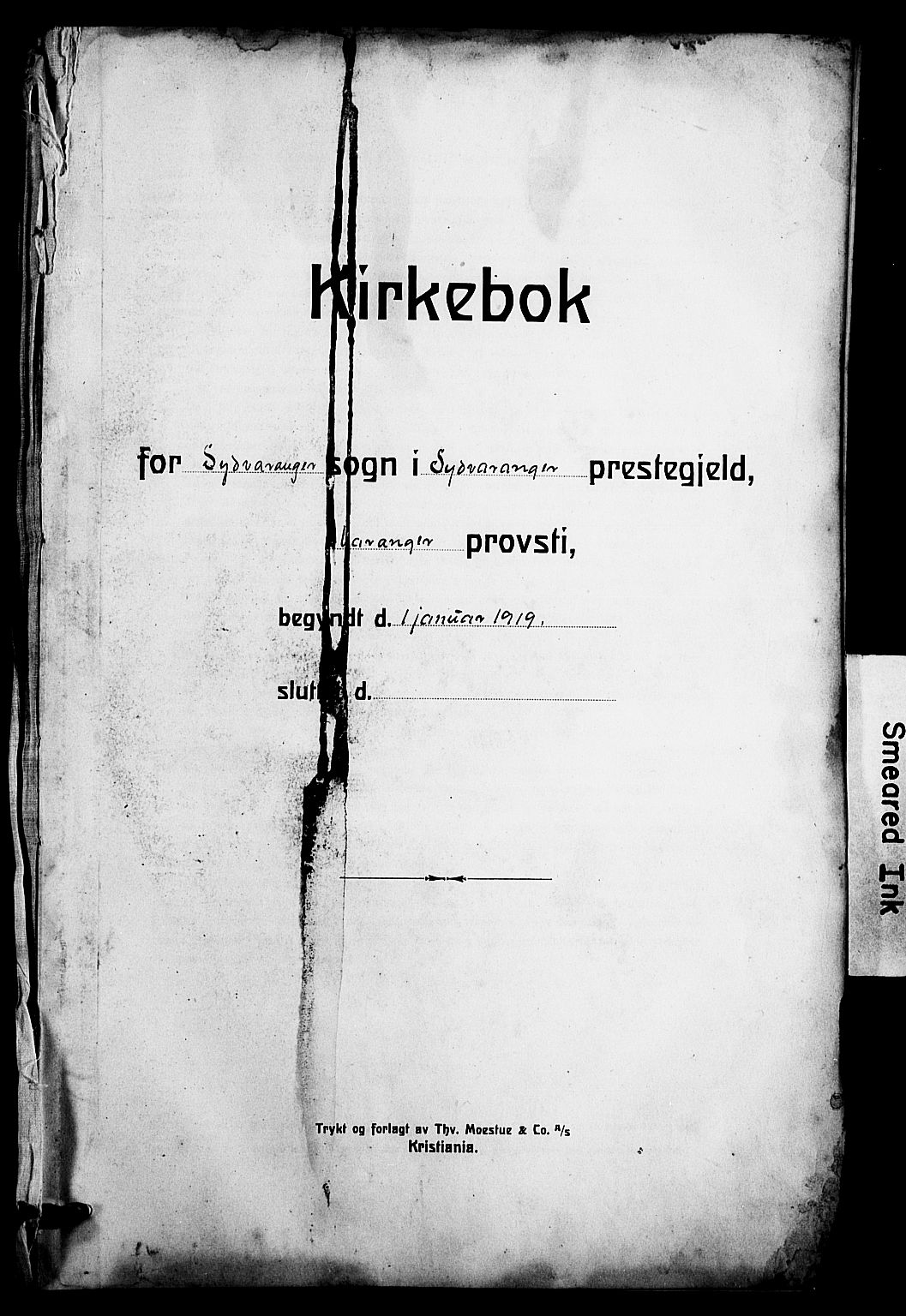 Sør-Varanger sokneprestkontor, SATØ/S-1331/H/Hb/L0005klokker: Klokkerbok nr. 5, 1919-1927
