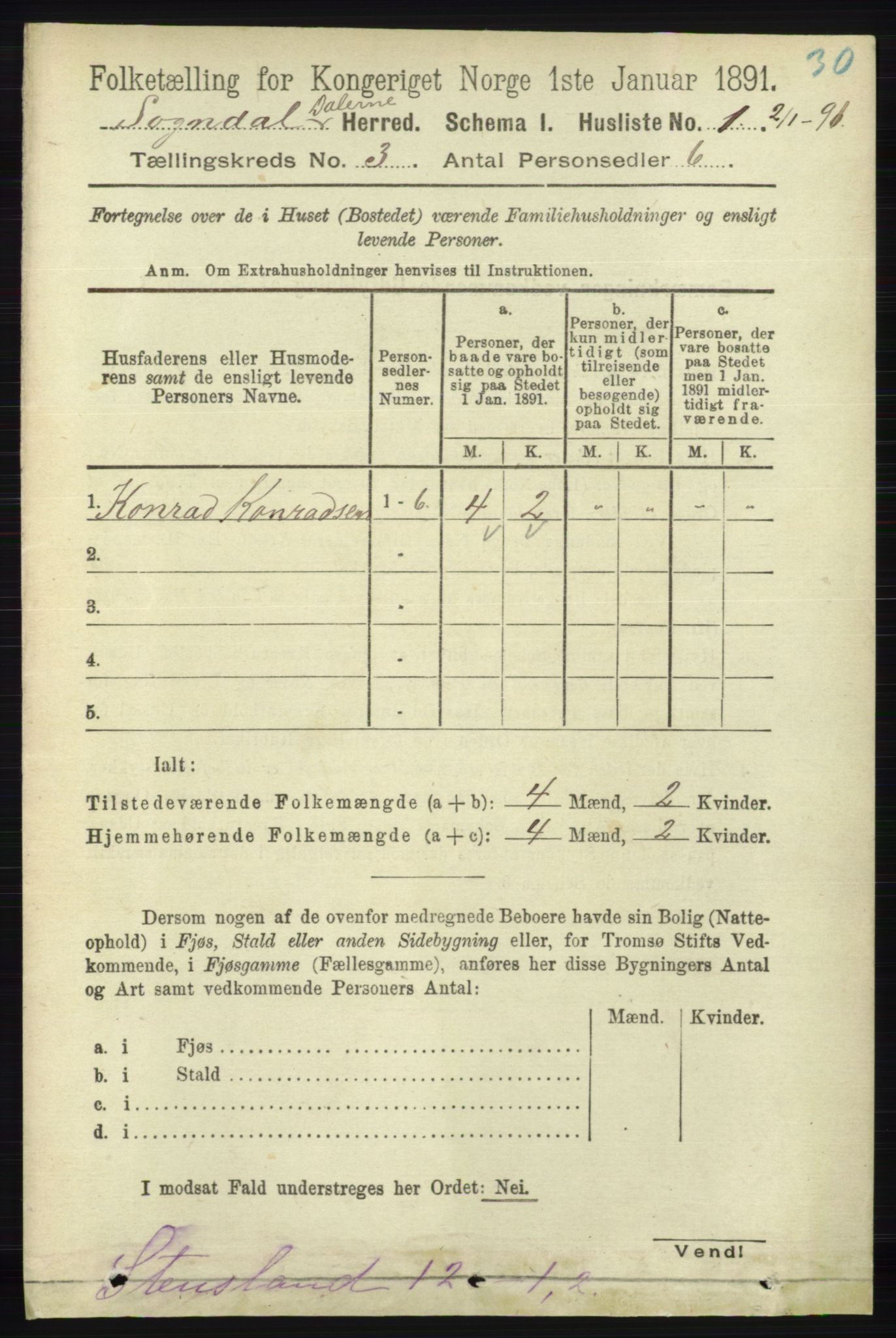 RA, Folketelling 1891 for 1111 Sokndal herred, 1891, s. 671