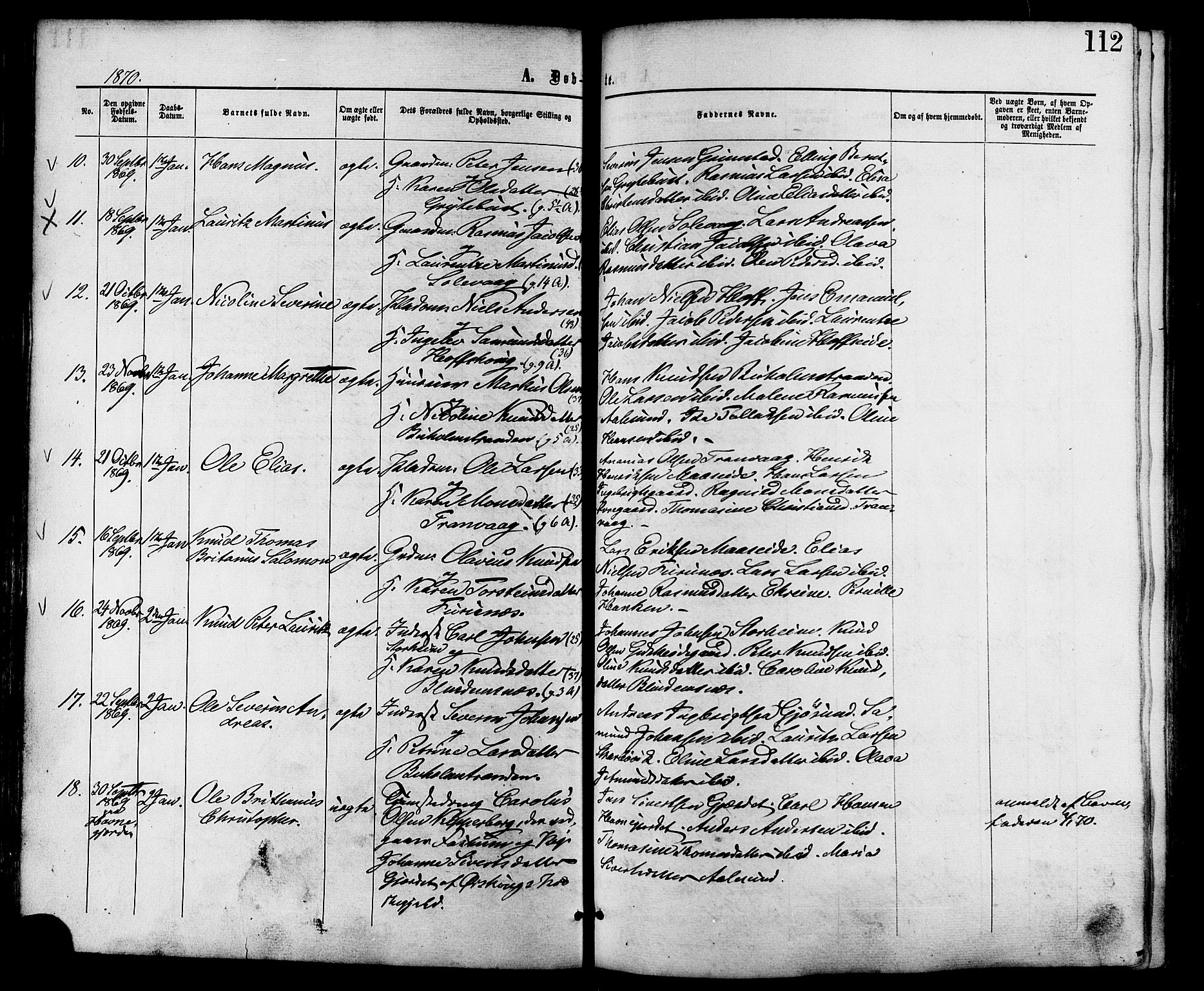 Ministerialprotokoller, klokkerbøker og fødselsregistre - Møre og Romsdal, AV/SAT-A-1454/528/L0399: Ministerialbok nr. 528A10, 1864-1879, s. 112