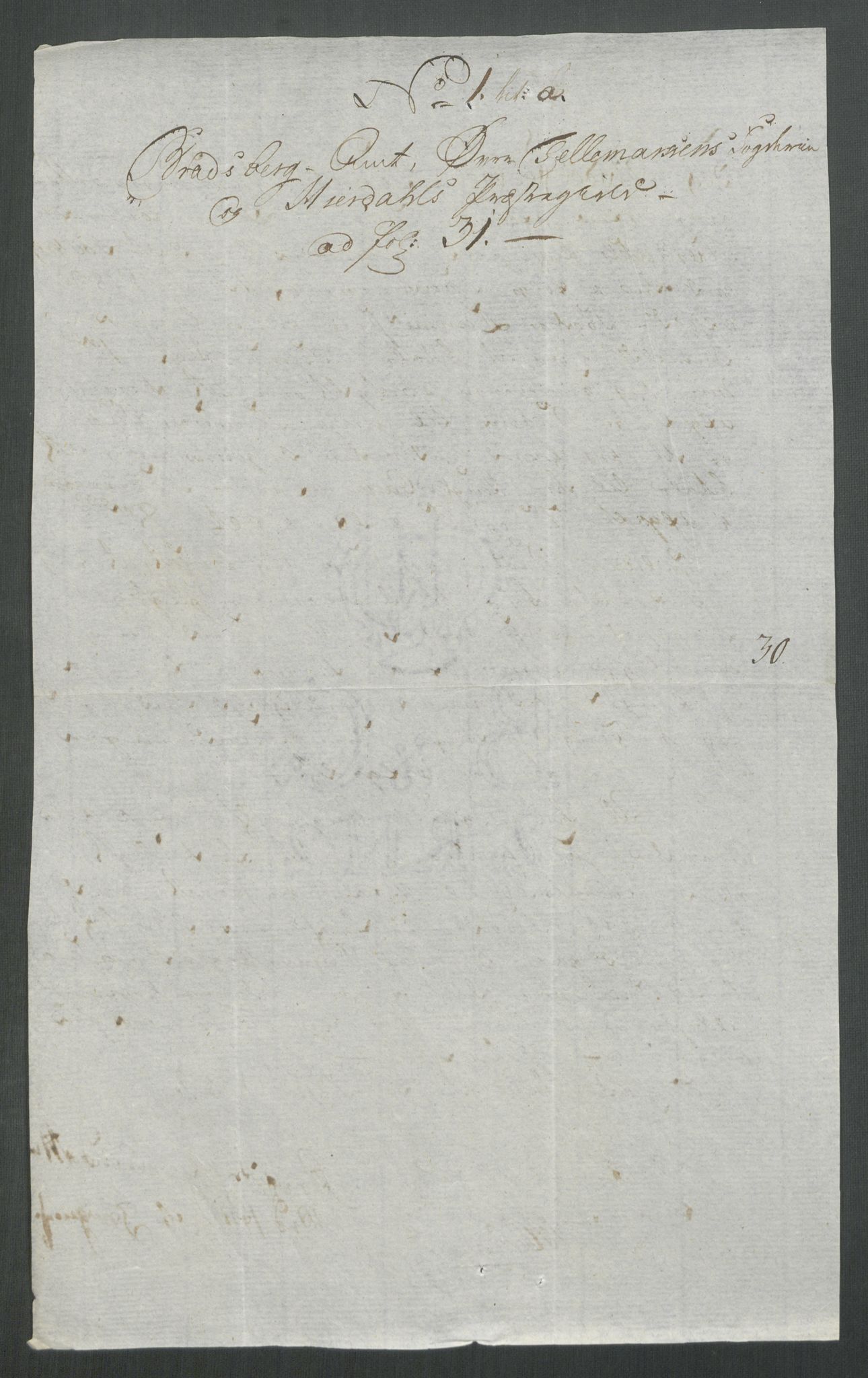 Rentekammeret inntil 1814, Reviderte regnskaper, Mindre regnskaper, RA/EA-4068/Rf/Rfe/L0062: Øvre Romerike fogderi, Øvre Telemark fogderi, 1789, s. 375
