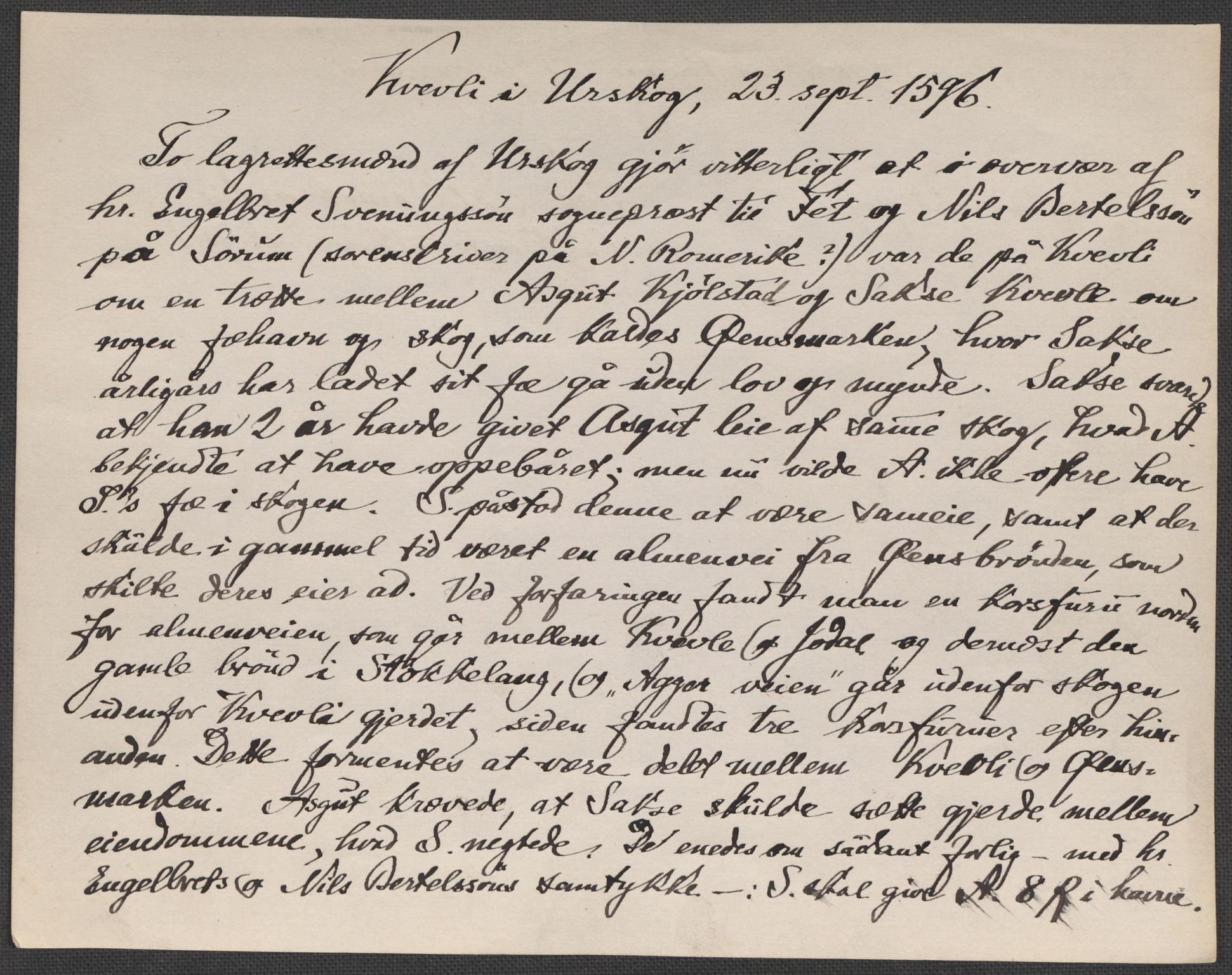 Riksarkivets diplomsamling, AV/RA-EA-5965/F15/L0008: Prestearkiv - Akershus, 1581-1619, s. 24