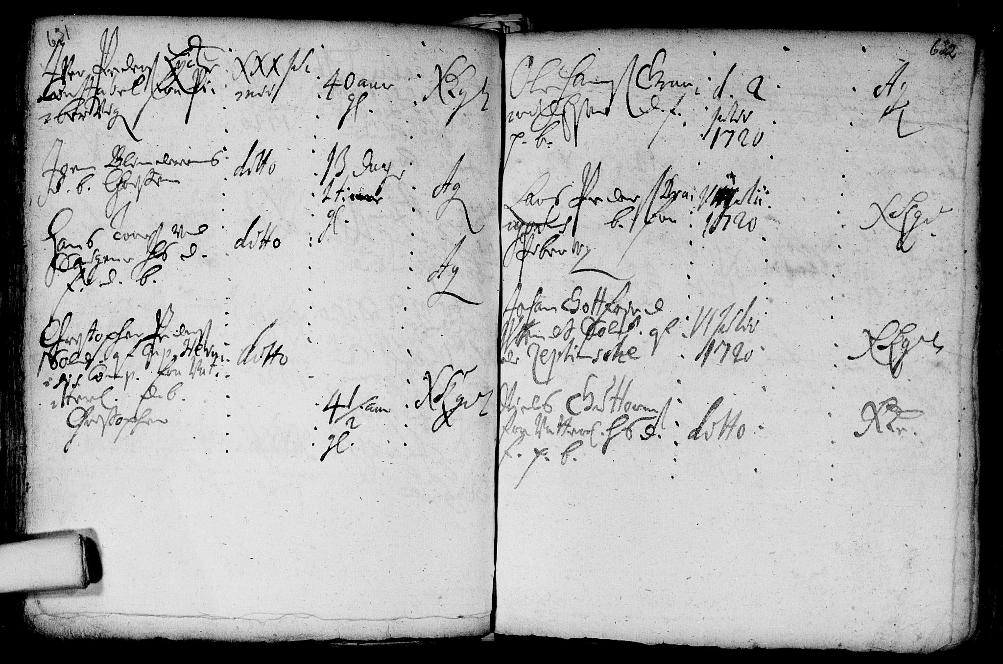 Aker prestekontor kirkebøker, AV/SAO-A-10861/F/L0002: Ministerialbok nr. 2, 1714-1720, s. 631-632