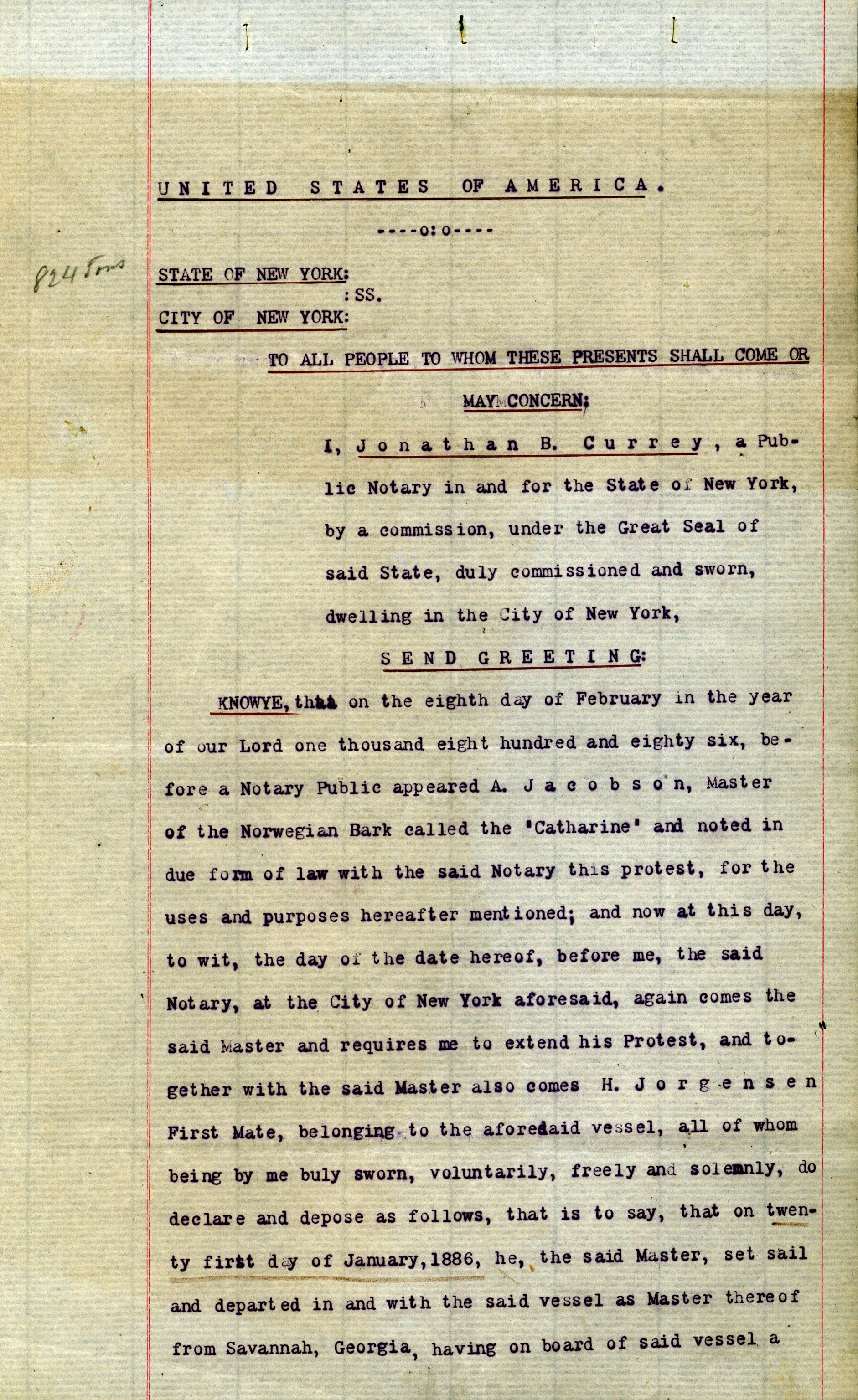 Pa 63 - Østlandske skibsassuranceforening, VEMU/A-1079/G/Ga/L0019/0010: Havaridokumenter / Victoria, Vigor, Cathrine, Brillant, Alvega, Rotvid, 1886, s. 20