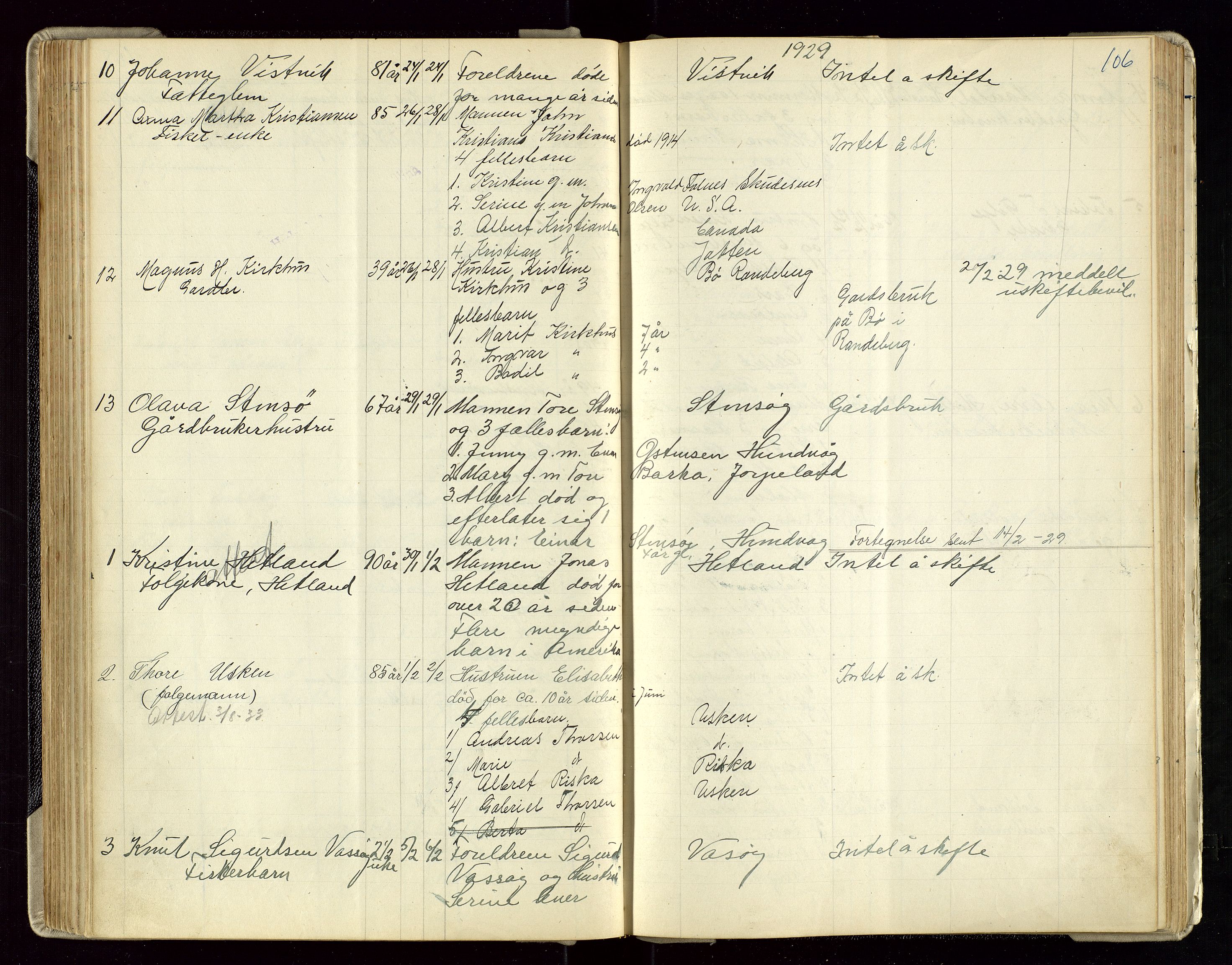 Hetland lensmannskontor, AV/SAST-A-100101/Gga/L0003: Dødsfallprotokoll (med alfabetisk navneregister), 1921-1936, s. 106