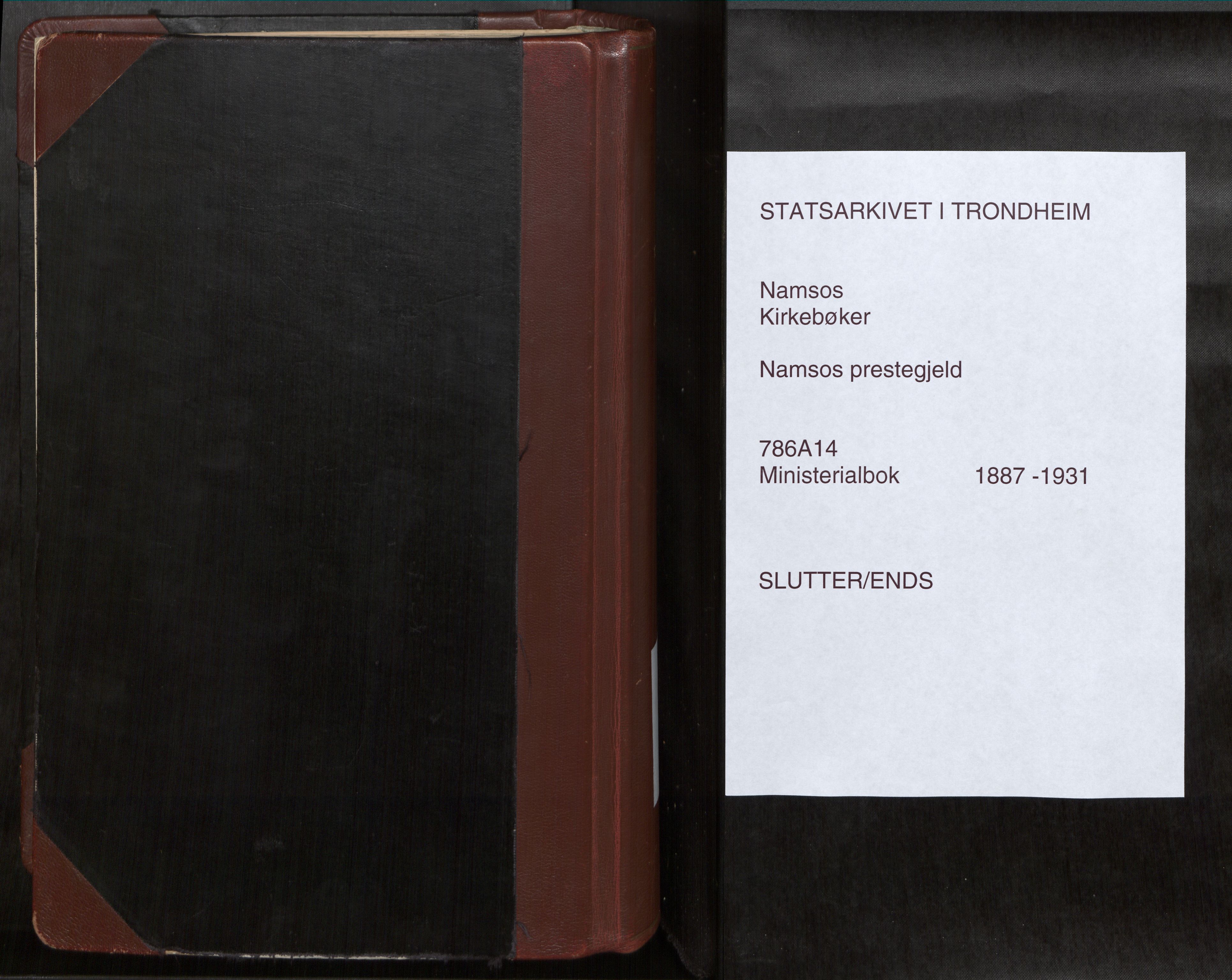 Ministerialprotokoller, klokkerbøker og fødselsregistre - Nord-Trøndelag, SAT/A-1458/768/L0579a: Ministerialbok nr. 768A14, 1887-1931