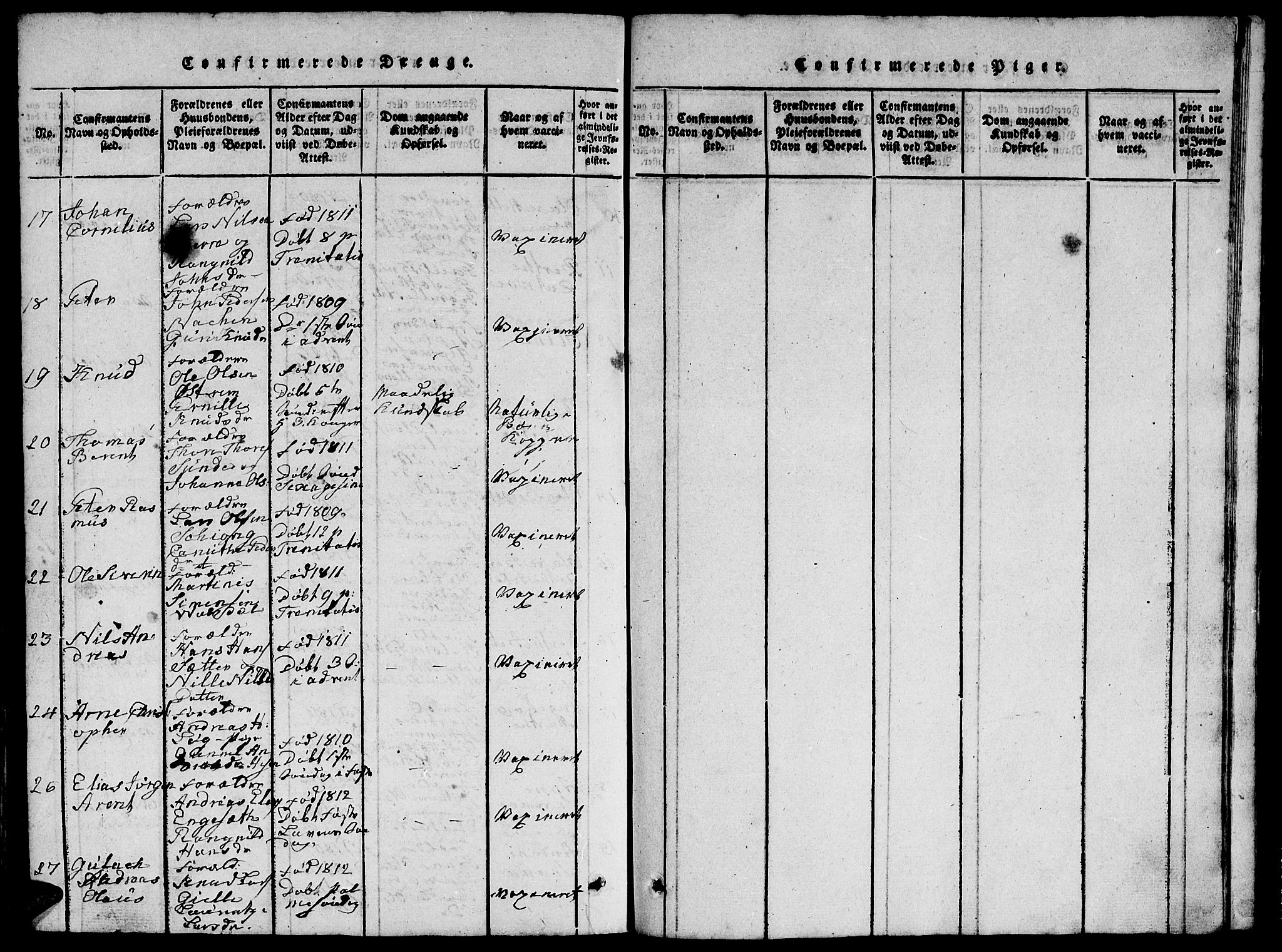 Ministerialprotokoller, klokkerbøker og fødselsregistre - Møre og Romsdal, AV/SAT-A-1454/528/L0423: Klokkerbok nr. 528C04, 1816-1827