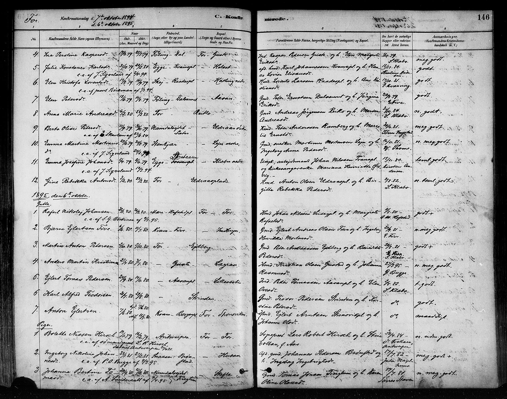 Ministerialprotokoller, klokkerbøker og fødselsregistre - Nord-Trøndelag, SAT/A-1458/746/L0448: Ministerialbok nr. 746A07 /1, 1878-1900, s. 146