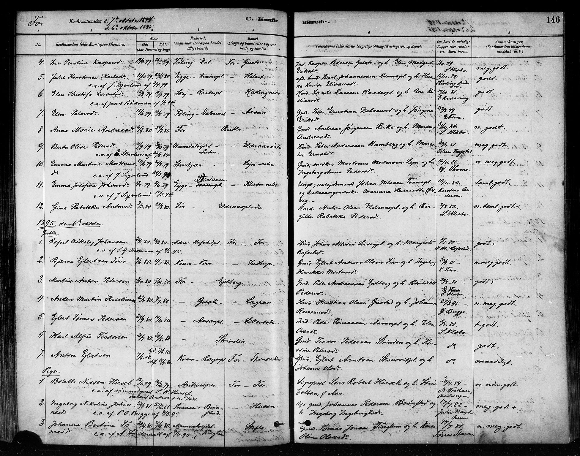 Ministerialprotokoller, klokkerbøker og fødselsregistre - Nord-Trøndelag, AV/SAT-A-1458/746/L0448: Ministerialbok nr. 746A07 /1, 1878-1900, s. 146