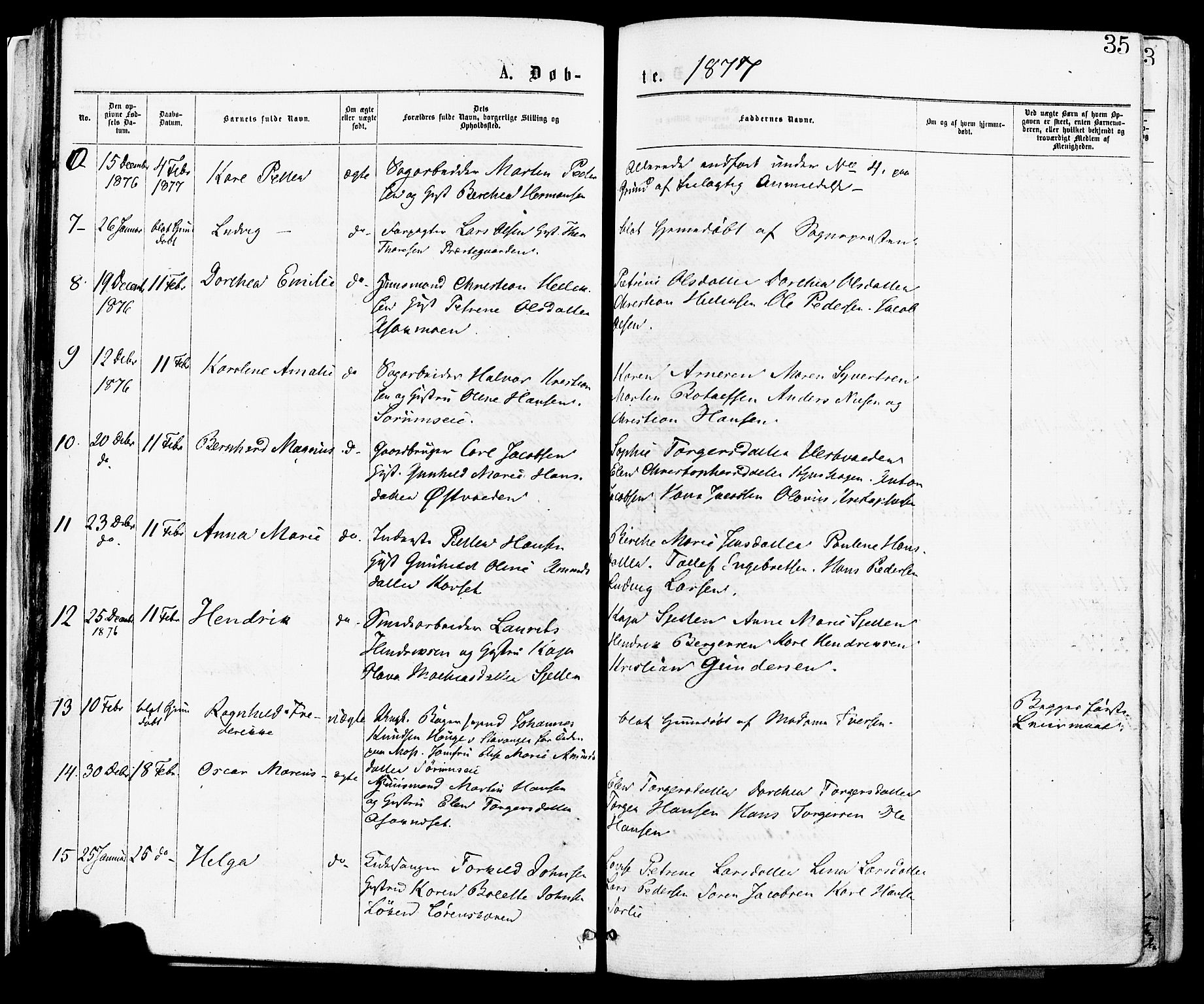 Skedsmo prestekontor Kirkebøker, AV/SAO-A-10033a/F/Fa/L0012: Ministerialbok nr. I 12, 1876-1883, s. 35