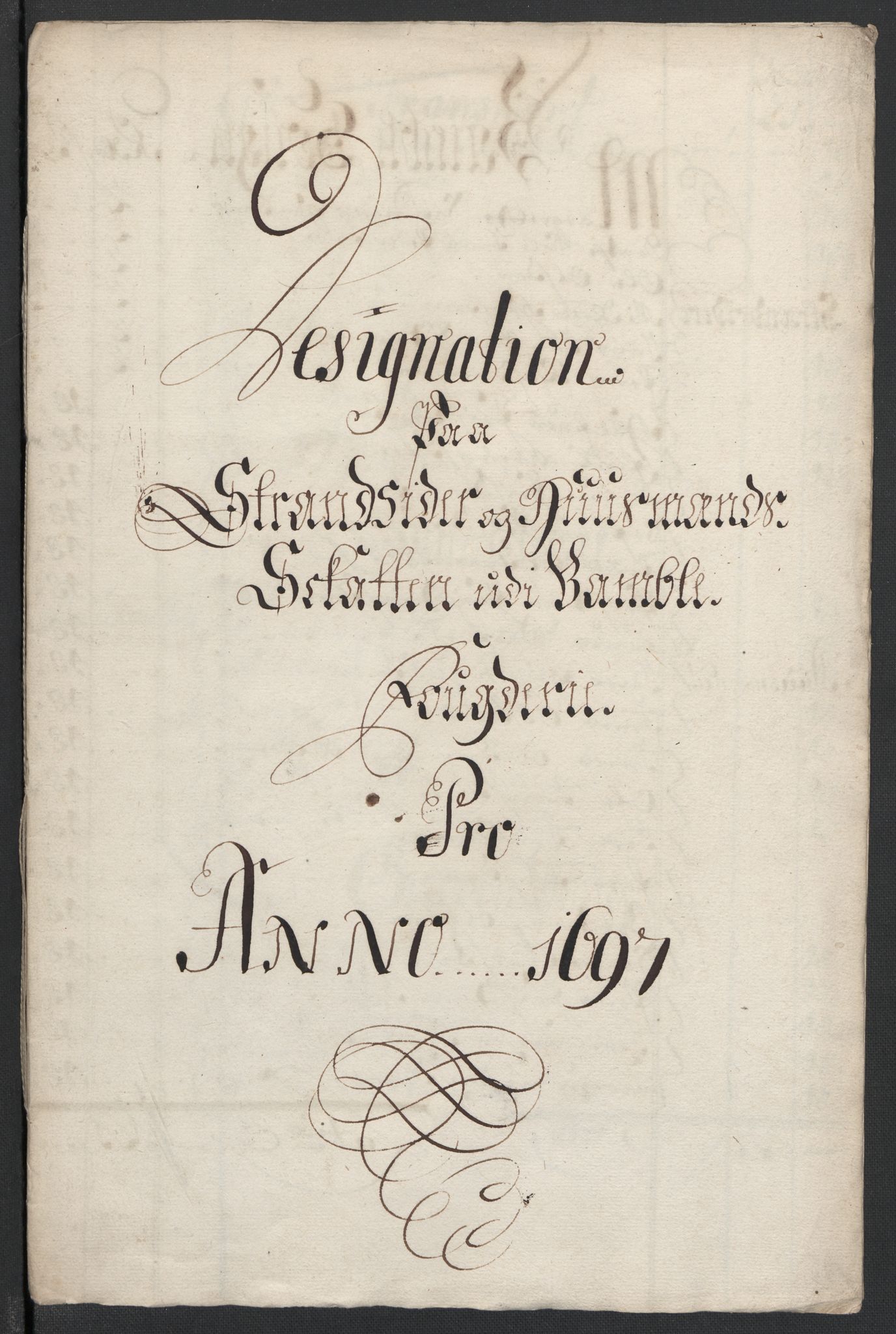 Rentekammeret inntil 1814, Reviderte regnskaper, Fogderegnskap, AV/RA-EA-4092/R36/L2097: Fogderegnskap Øvre og Nedre Telemark og Bamble, 1697, s. 148