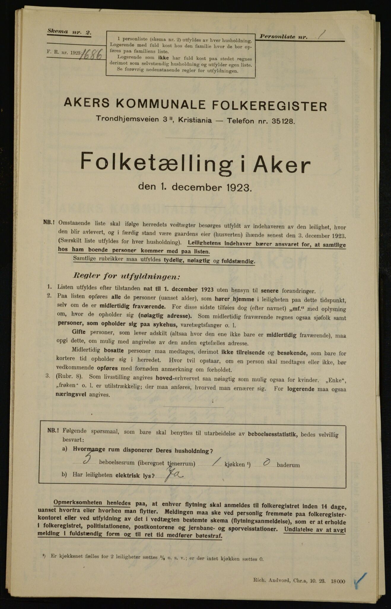 , Kommunal folketelling 1.12.1923 for Aker, 1923, s. 46235