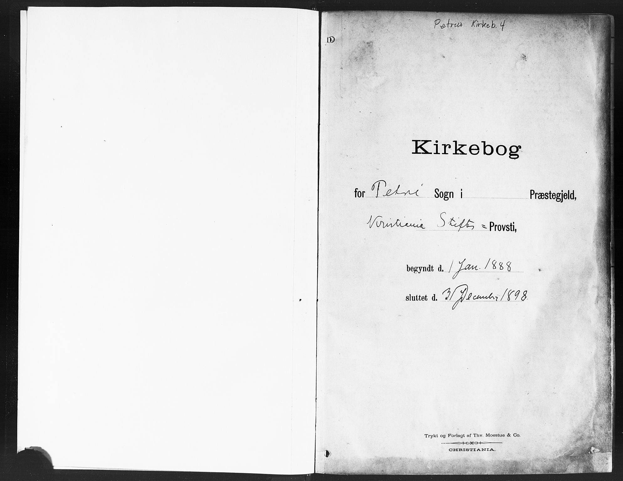 Petrus prestekontor Kirkebøker, AV/SAO-A-10872/F/Fa/L0004: Ministerialbok nr. I 4, 1888-1898