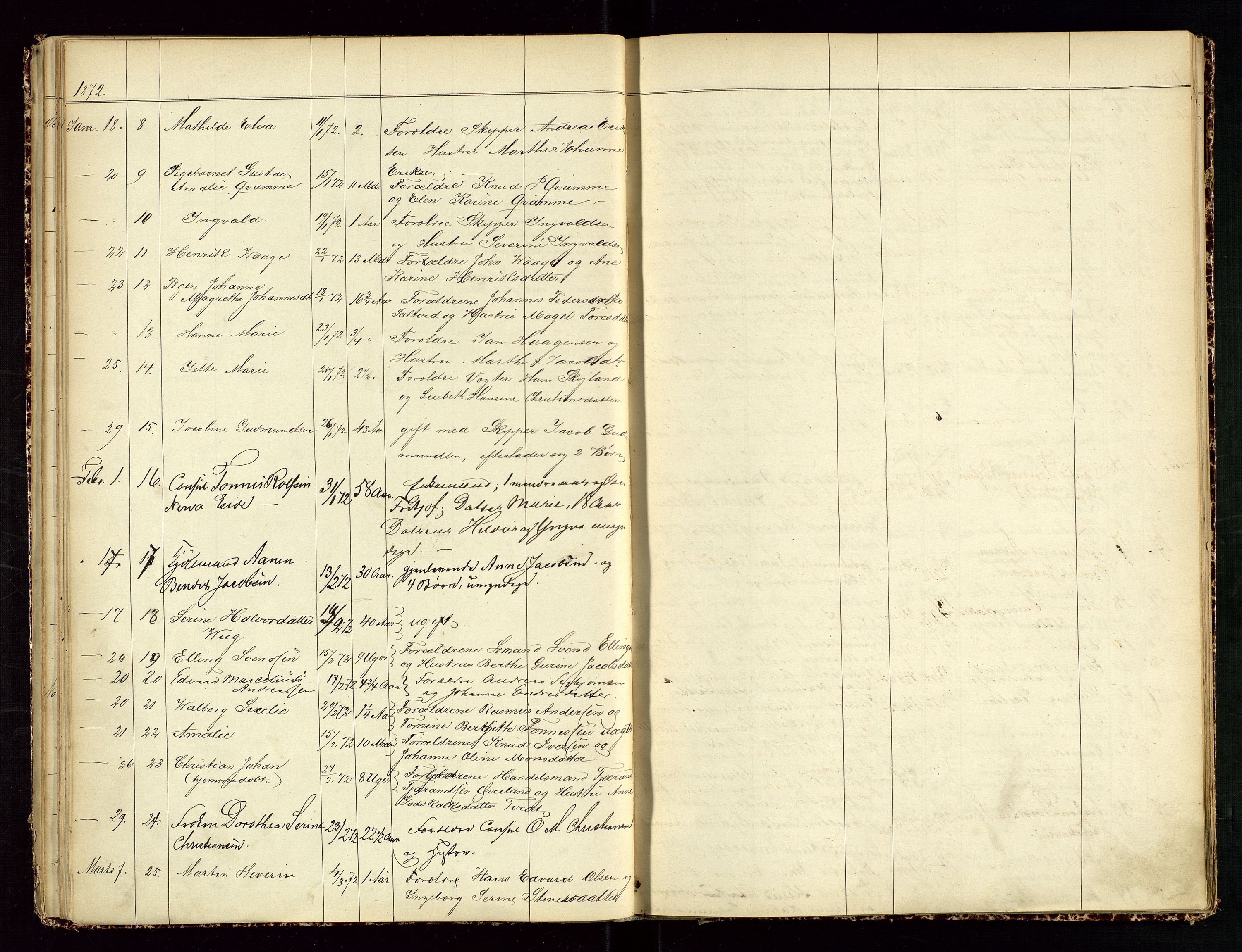 Haugesund tingrett, AV/SAST-A-101415/01/IV/IVJ/L0001: Dødsfallsprotokoll, 1867-1889