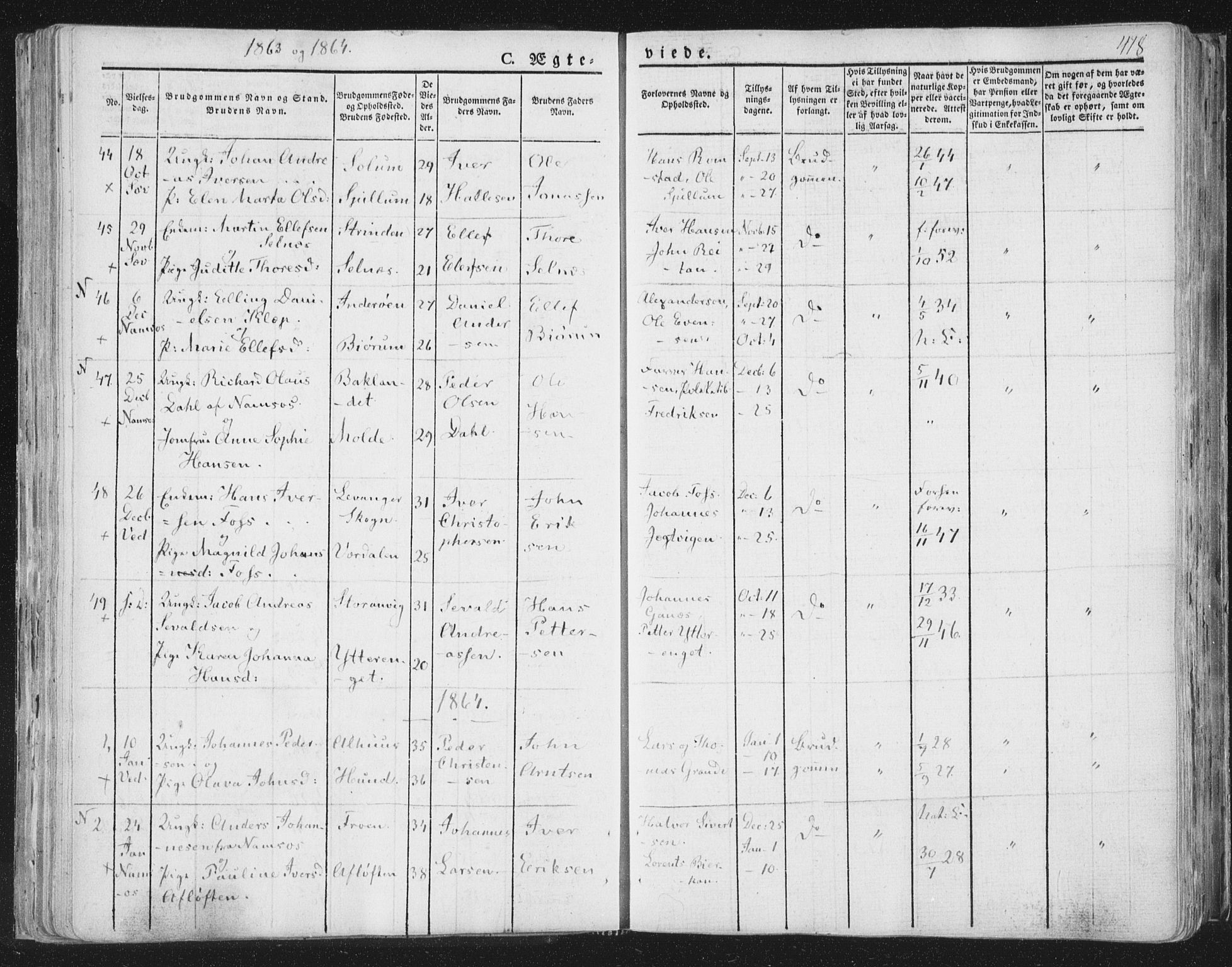 Ministerialprotokoller, klokkerbøker og fødselsregistre - Nord-Trøndelag, SAT/A-1458/764/L0552: Ministerialbok nr. 764A07b, 1824-1865, s. 418