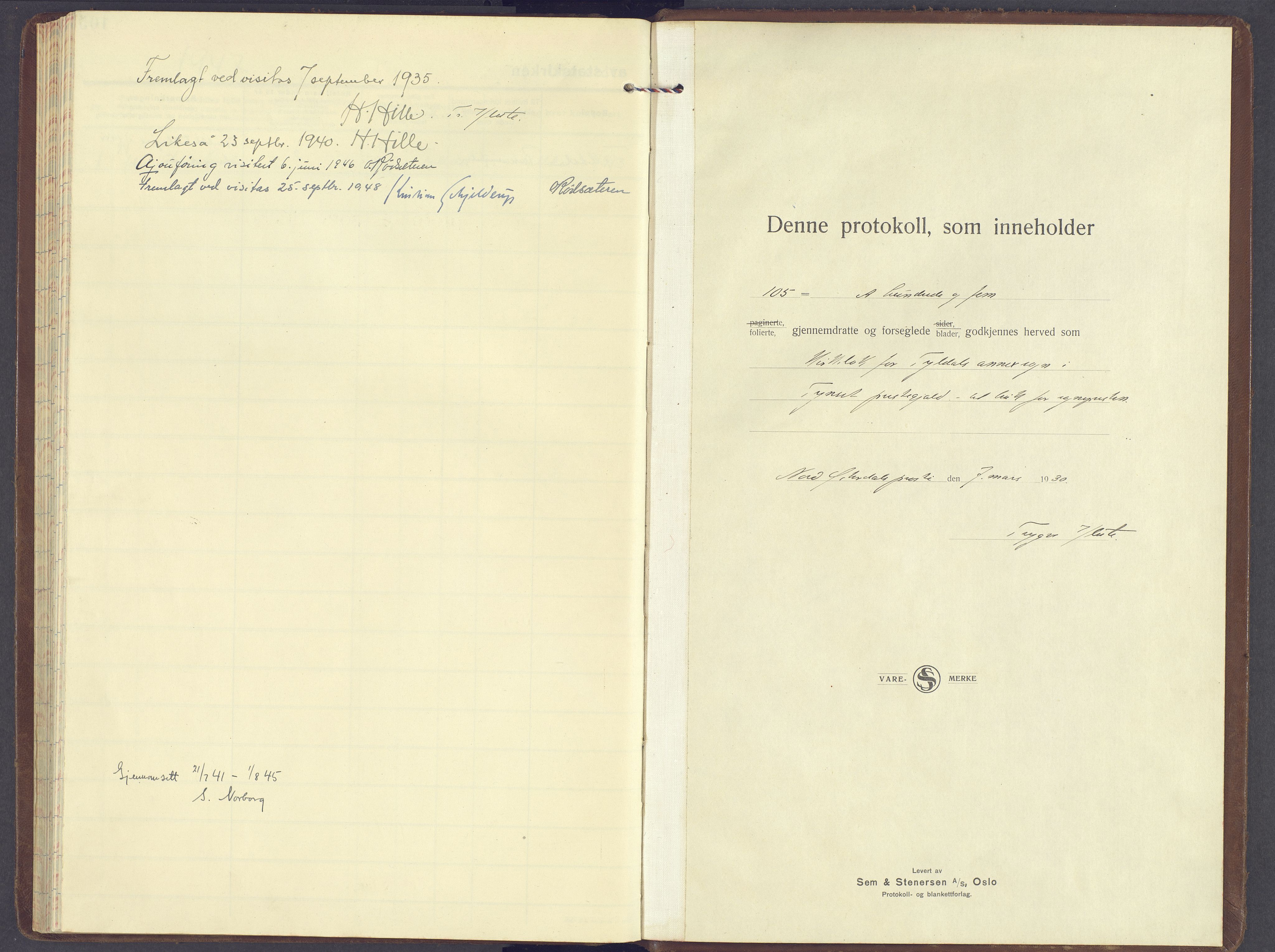 Tynset prestekontor, SAH/PREST-058/H/Ha/Haa/L0029: Ministerialbok nr. 29, 1930-1946