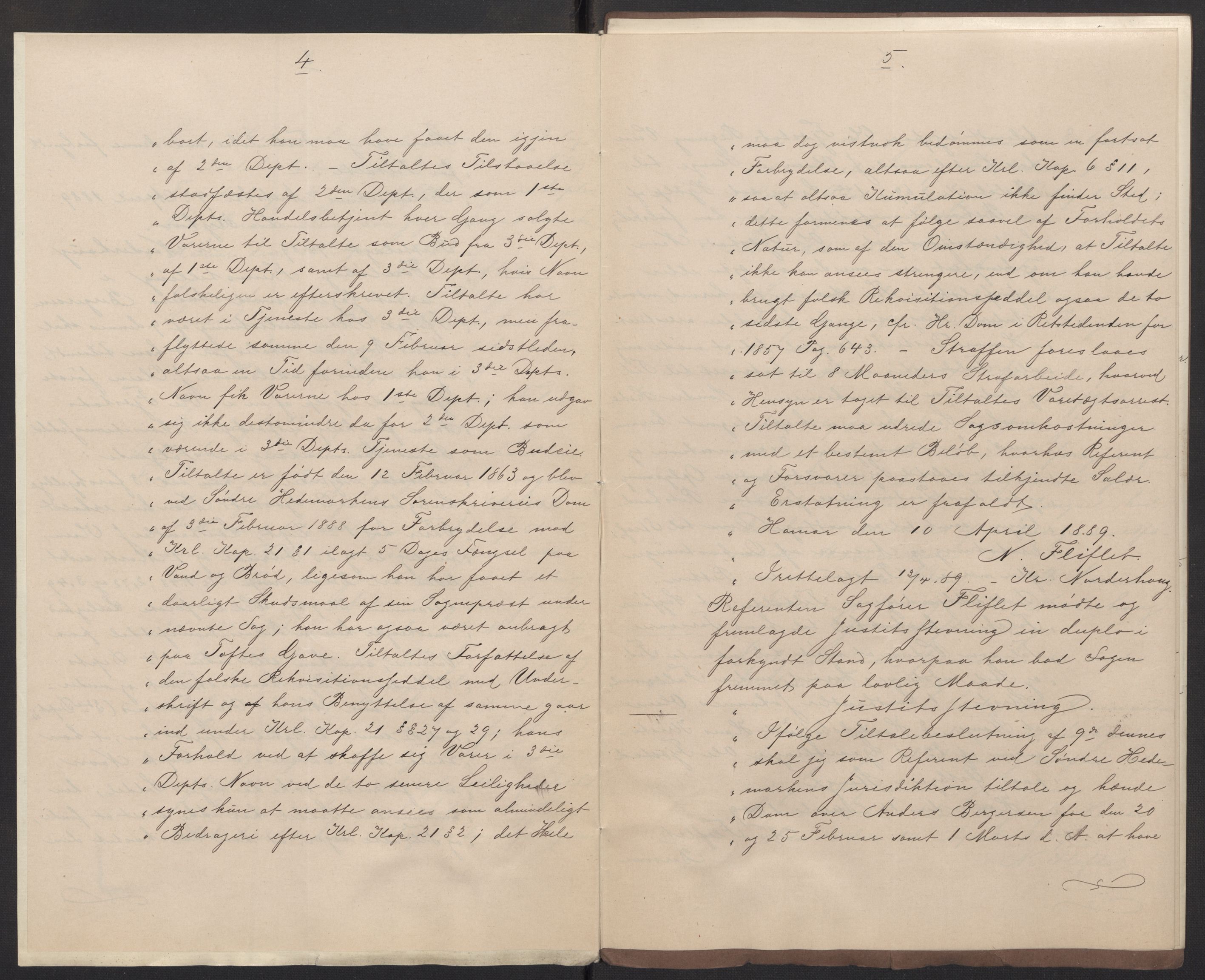 Botsfengslet, AV/RA-S-1539/D/Dn/L0180/0005: Domsakter nr. 526h - 579h / Domsakt nr. 530h - Anders Bergersen Nordstad, f. 12.2.1863, 1889, s. 3