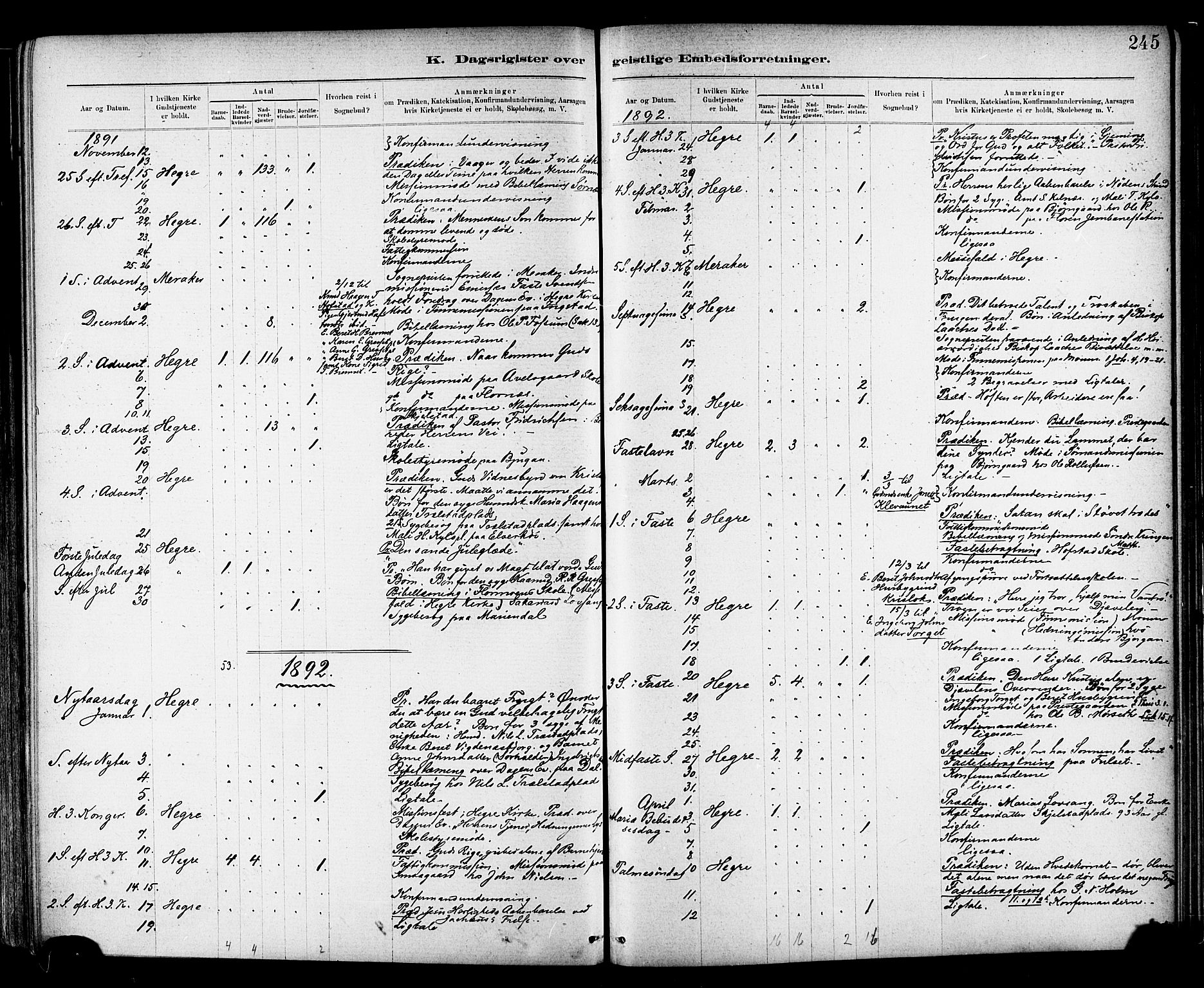 Ministerialprotokoller, klokkerbøker og fødselsregistre - Nord-Trøndelag, SAT/A-1458/703/L0030: Ministerialbok nr. 703A03, 1880-1892, s. 245
