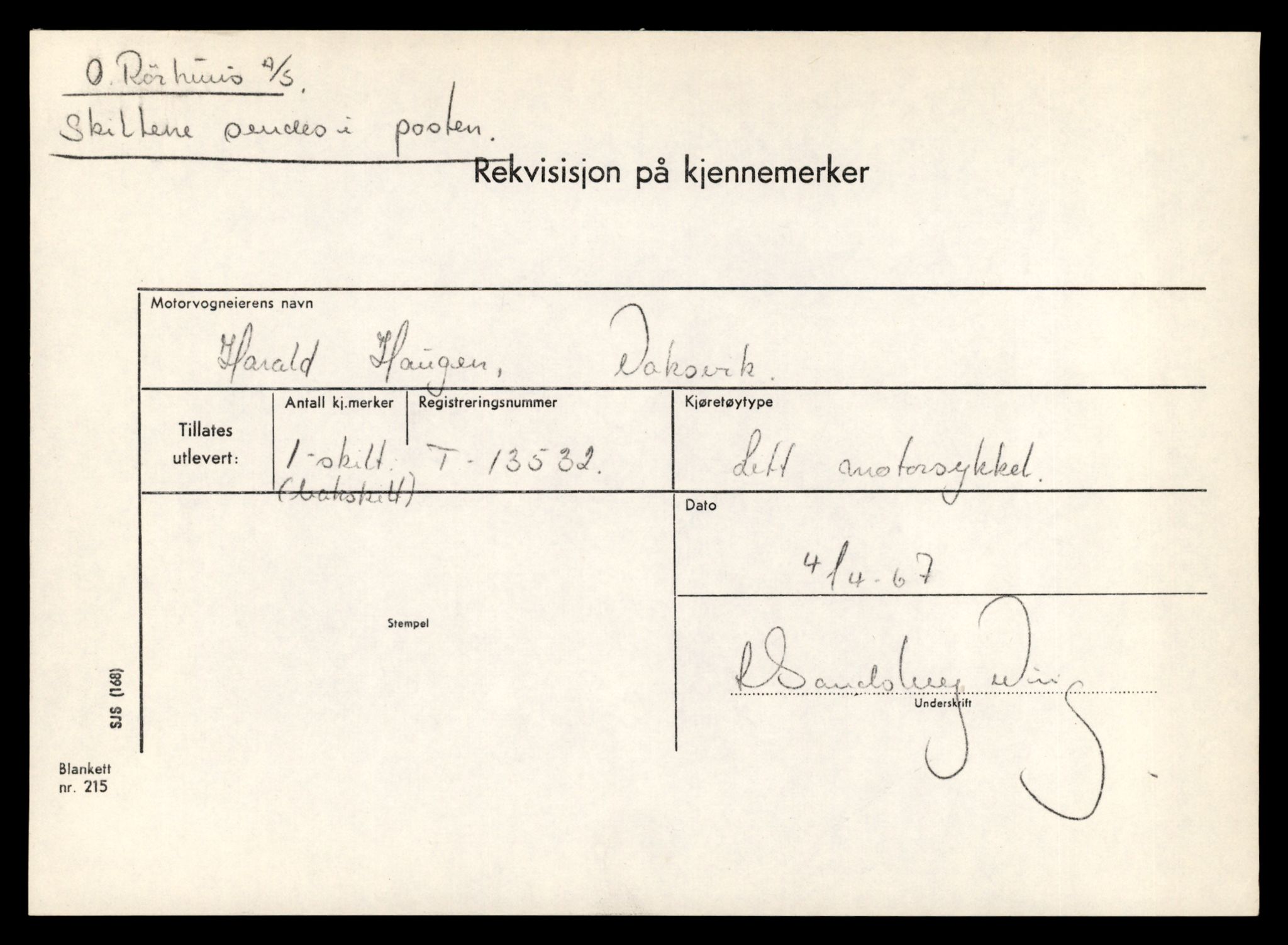 Møre og Romsdal vegkontor - Ålesund trafikkstasjon, AV/SAT-A-4099/F/Fe/L0040: Registreringskort for kjøretøy T 13531 - T 13709, 1927-1998, s. 57