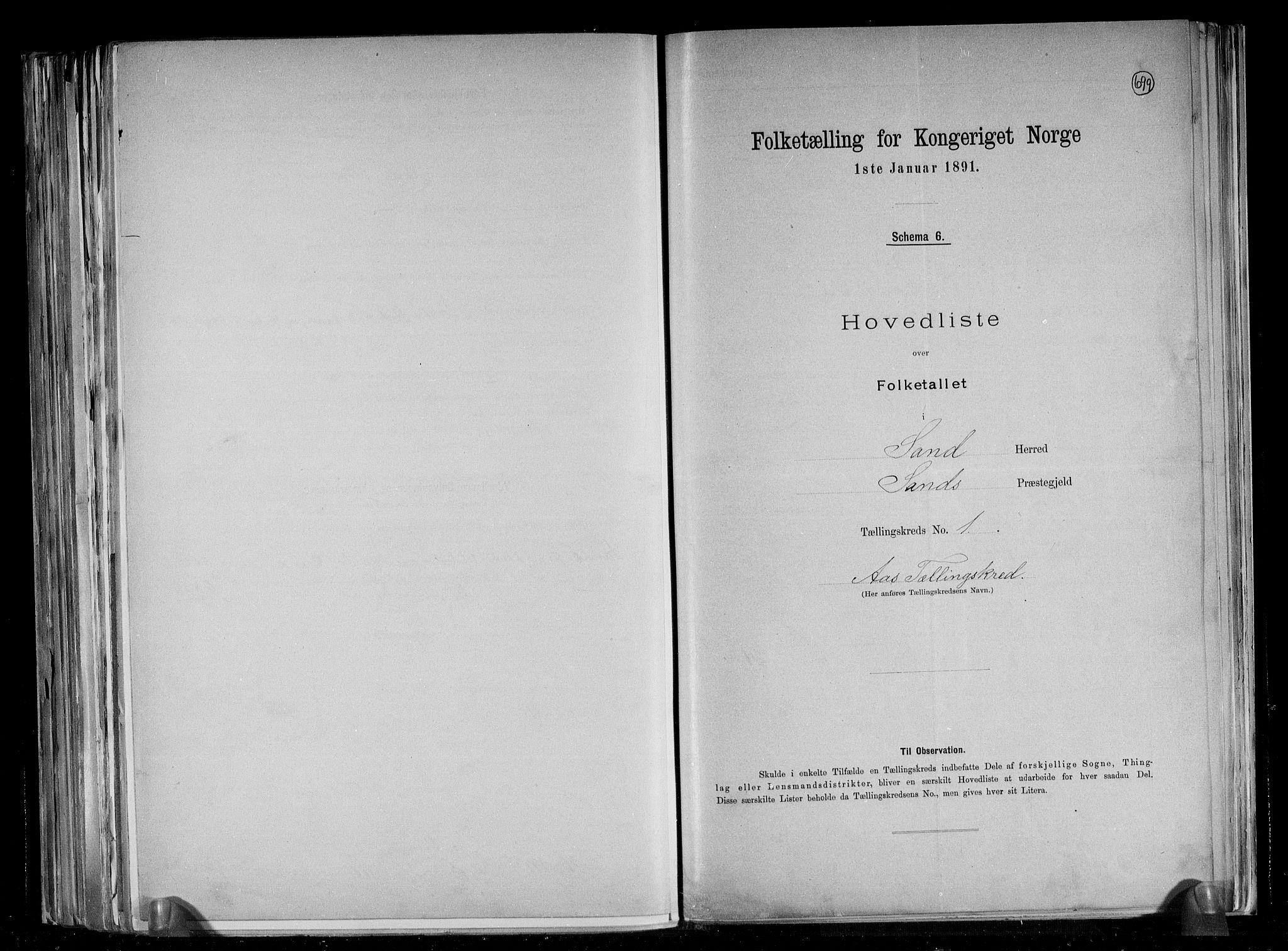 RA, Folketelling 1891 for 1136 Sand herred, 1891, s. 4
