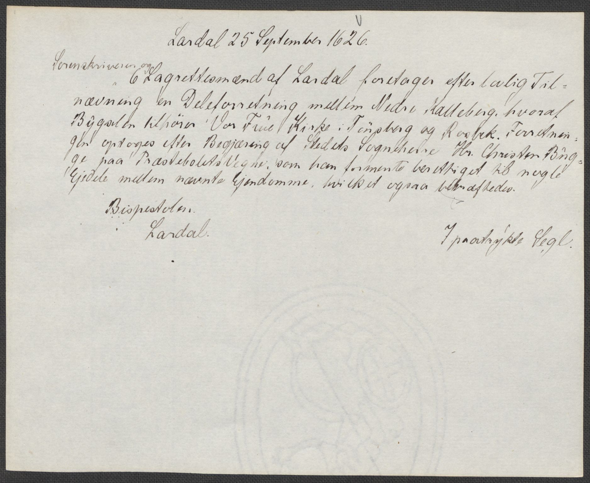 Riksarkivets diplomsamling, AV/RA-EA-5965/F15/L0025: Prestearkiv - Vestfold, 1572-1782, s. 91