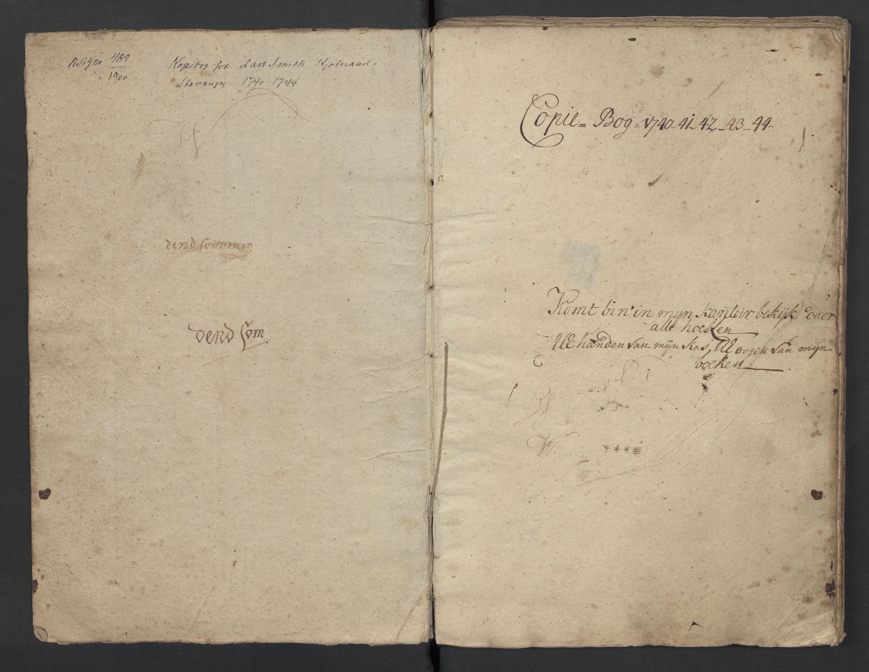 Pa 0119 - Smith, Lauritz Andersen og Lauritz Lauritzen, SAST/A-100231/O/L0001: Kopibøker m.m., 1740-1745, s. 6