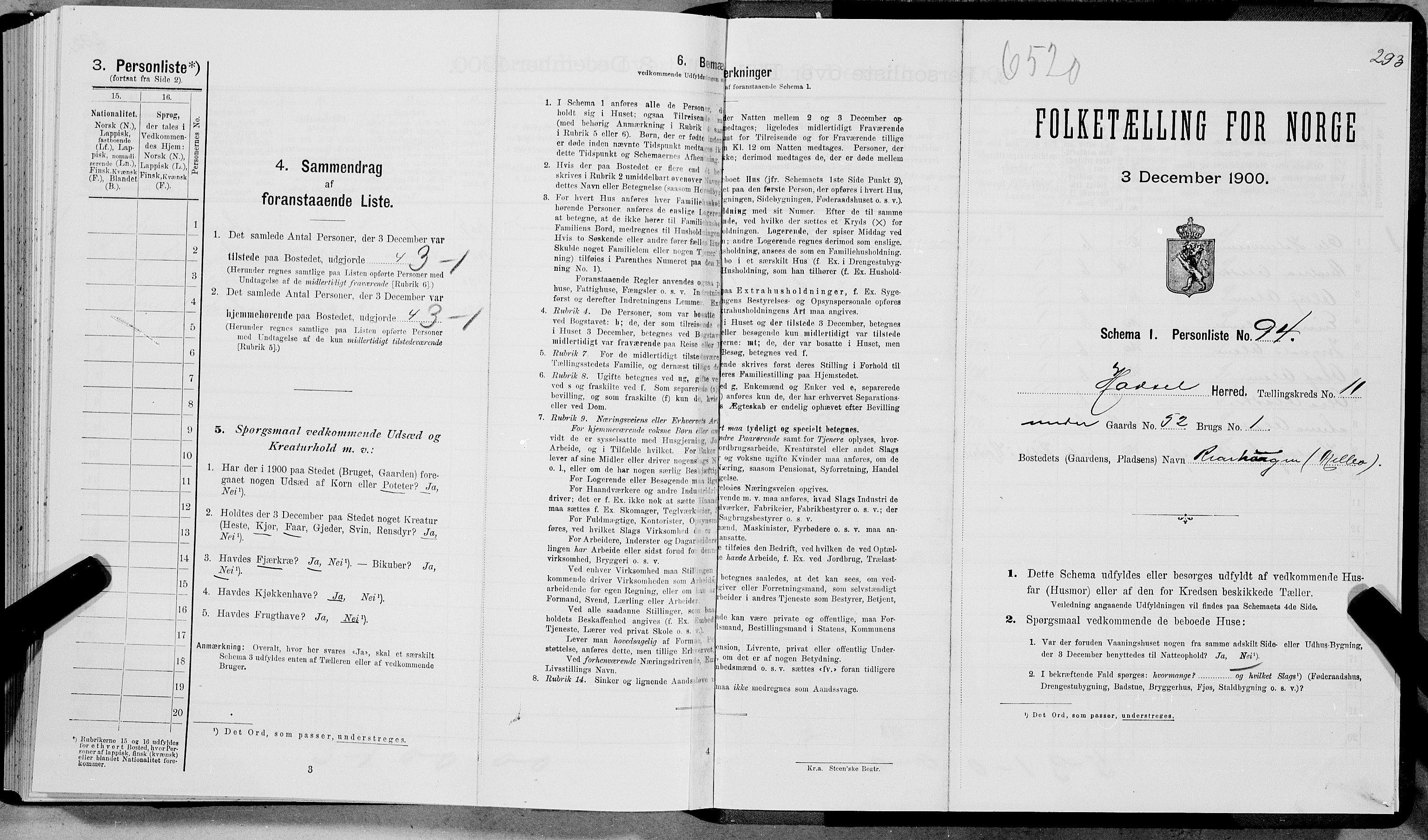 SAT, Folketelling 1900 for 1866 Hadsel herred, 1900, s. 1103