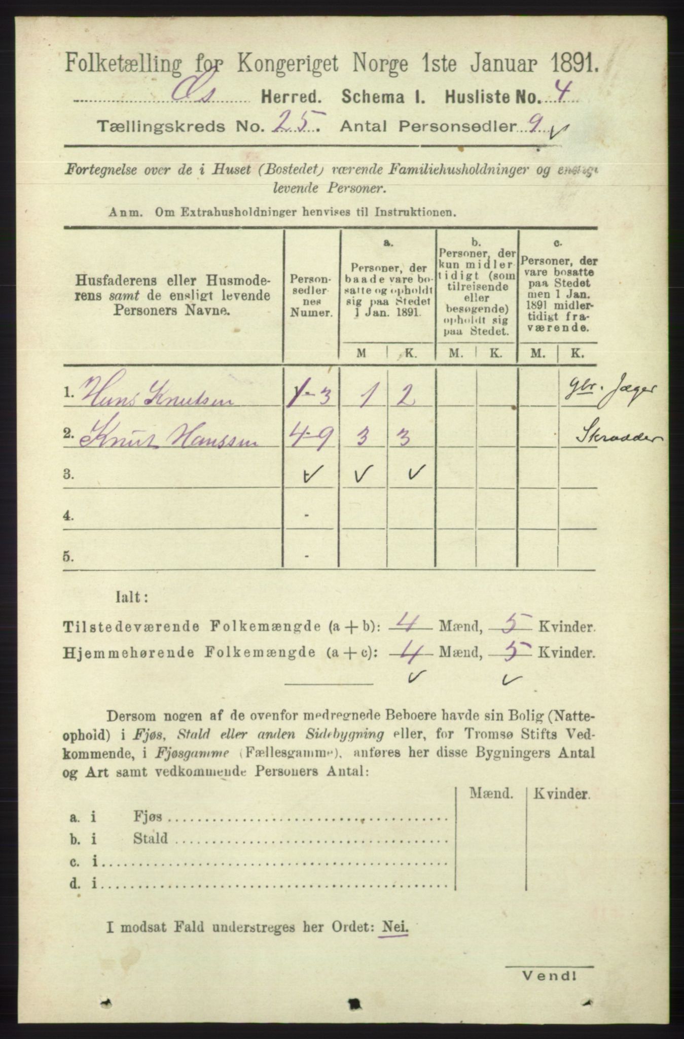 RA, Folketelling 1891 for 1243 Os herred, 1891, s. 5335