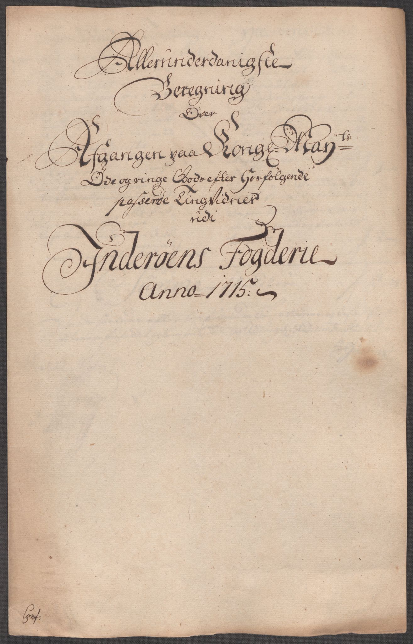 Rentekammeret inntil 1814, Reviderte regnskaper, Fogderegnskap, AV/RA-EA-4092/R63/L4323: Fogderegnskap Inderøy, 1715, s. 338