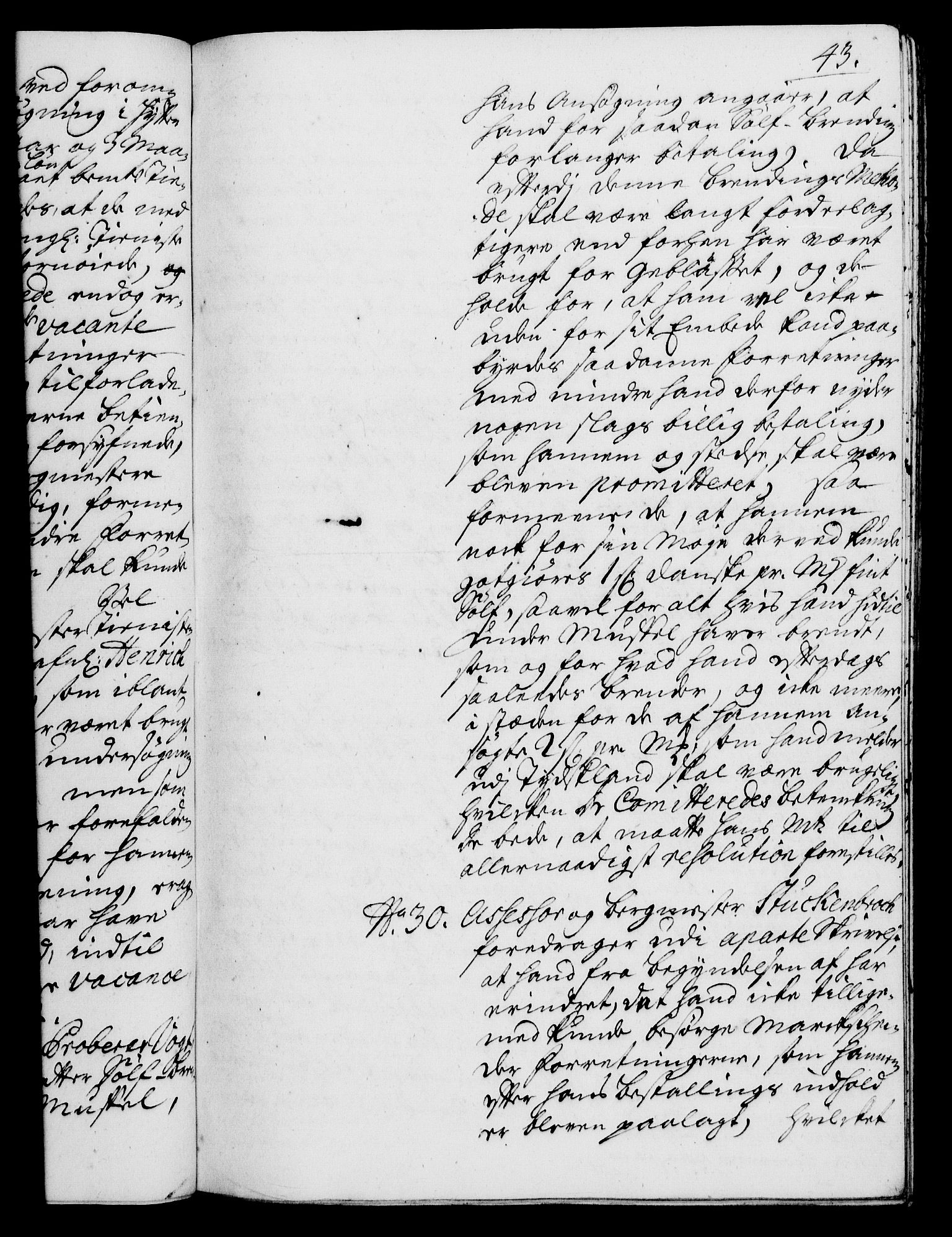 Rentekammeret, Kammerkanselliet, RA/EA-3111/G/Gh/Gha/L0020: Norsk ekstraktmemorialprotokoll (merket RK 53.65), 1738-1739, s. 43