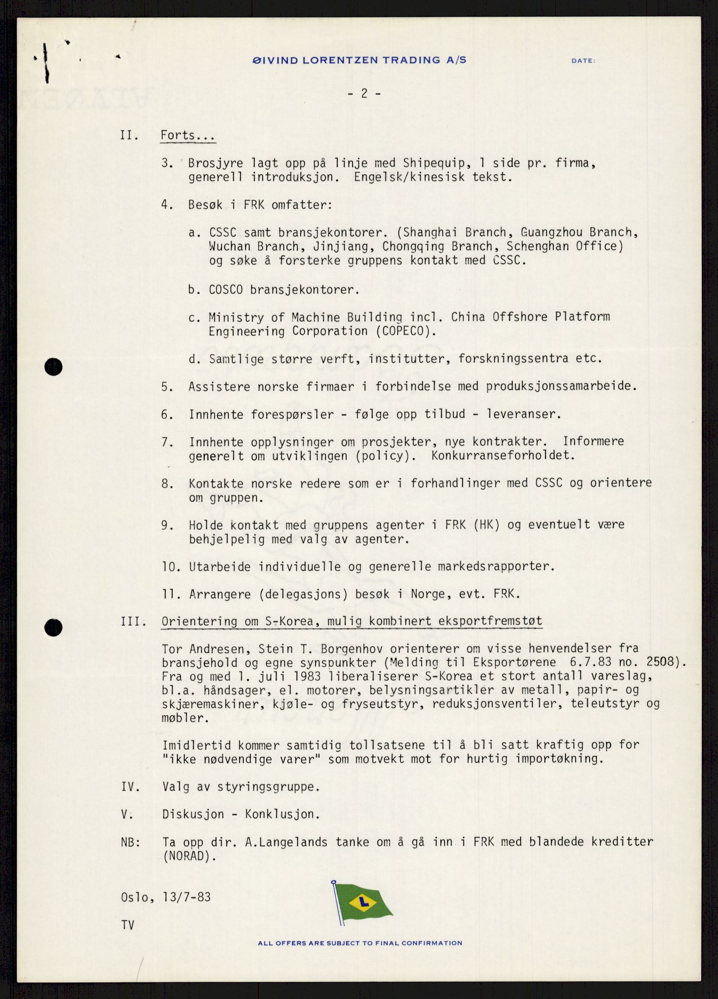 "17-Gruppen Kina", AV/RA-PA-1688/A/L0001: Møtereferater, 1979-1986, s. 63