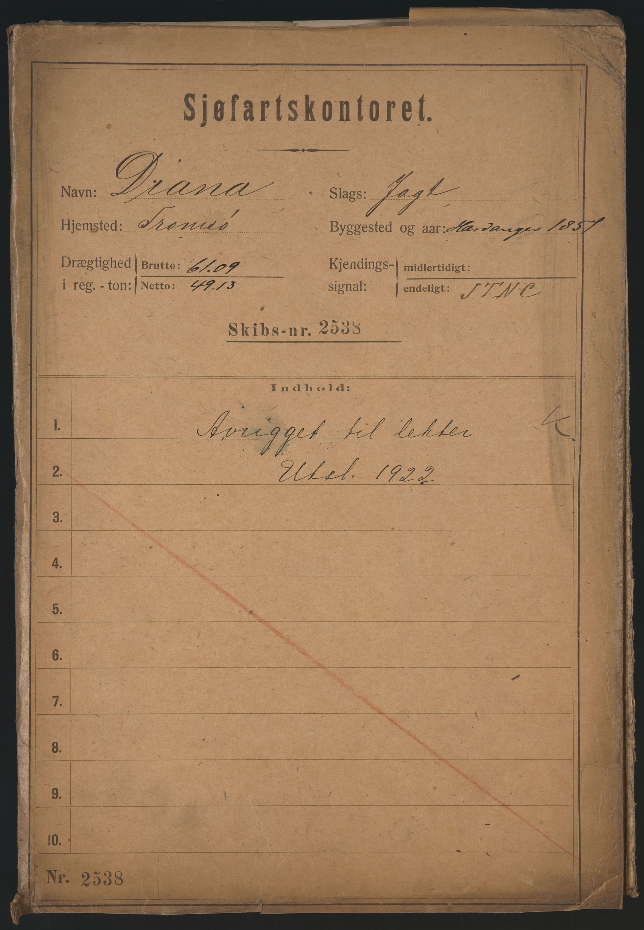 Sjøfartsdirektoratet med forløpere, skipsmapper slettede skip, RA/S-4998/F/Fa/L0239: --, 1851-1931, s. 640