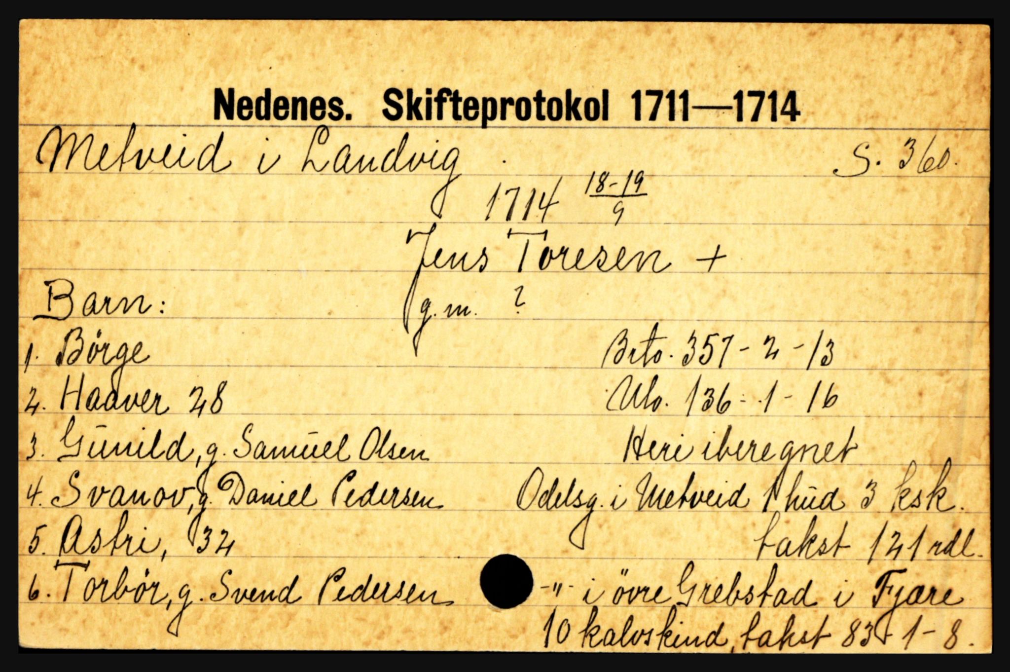 Nedenes sorenskriveri før 1824, AV/SAK-1221-0007/H, s. 19751