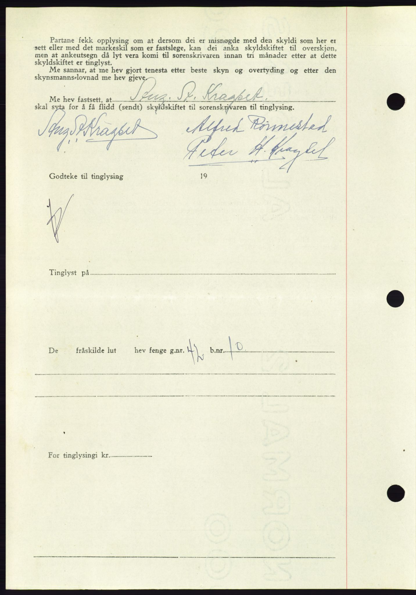 Søre Sunnmøre sorenskriveri, AV/SAT-A-4122/1/2/2C/L0082: Pantebok nr. 8A, 1948-1948, Dagboknr: 476/1948