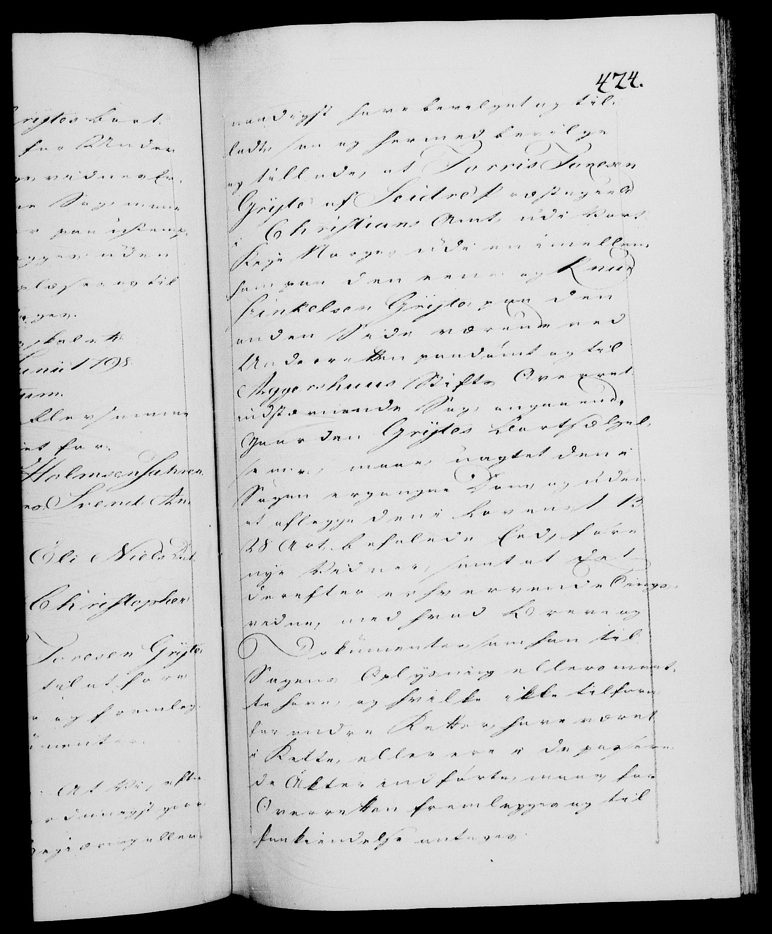 Danske Kanselli 1572-1799, AV/RA-EA-3023/F/Fc/Fca/Fcaa/L0058: Norske registre, 1798, s. 424a