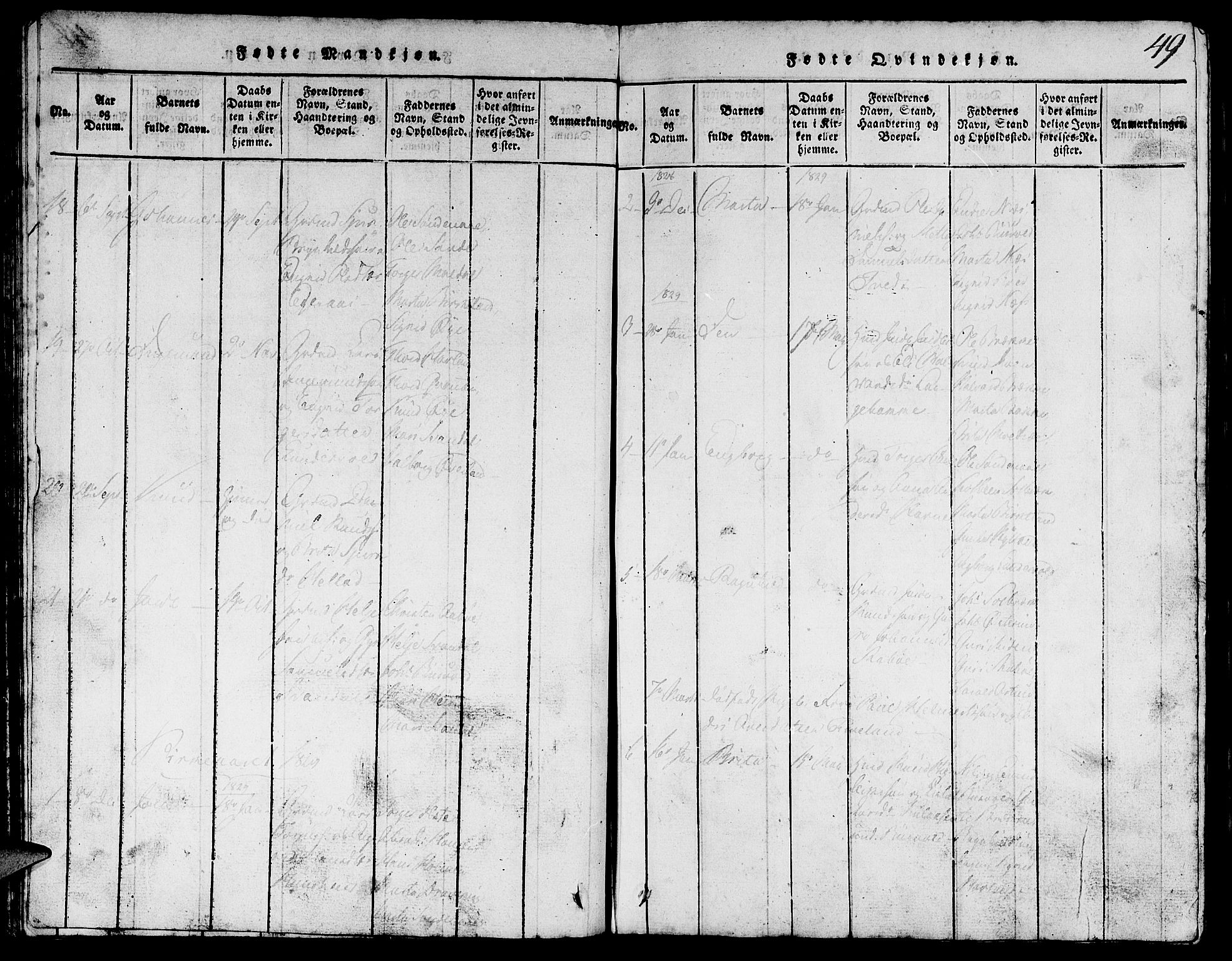 Suldal sokneprestkontor, SAST/A-101845/01/V/L0002: Klokkerbok nr. B 2, 1816-1845, s. 49